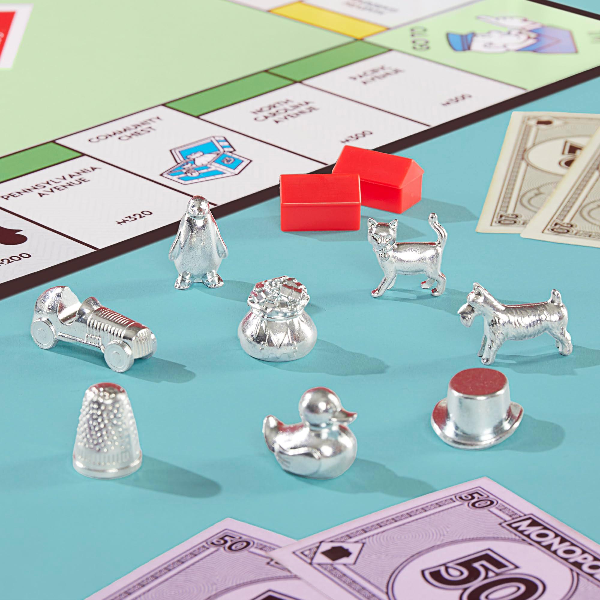 Monopoly Board Game | Classic Game with Storage Tray and Larger Tokens | Ages 8+ | 2 to 6 Players | Family Games for Kids and Adults | Kids Gifts - Image 3