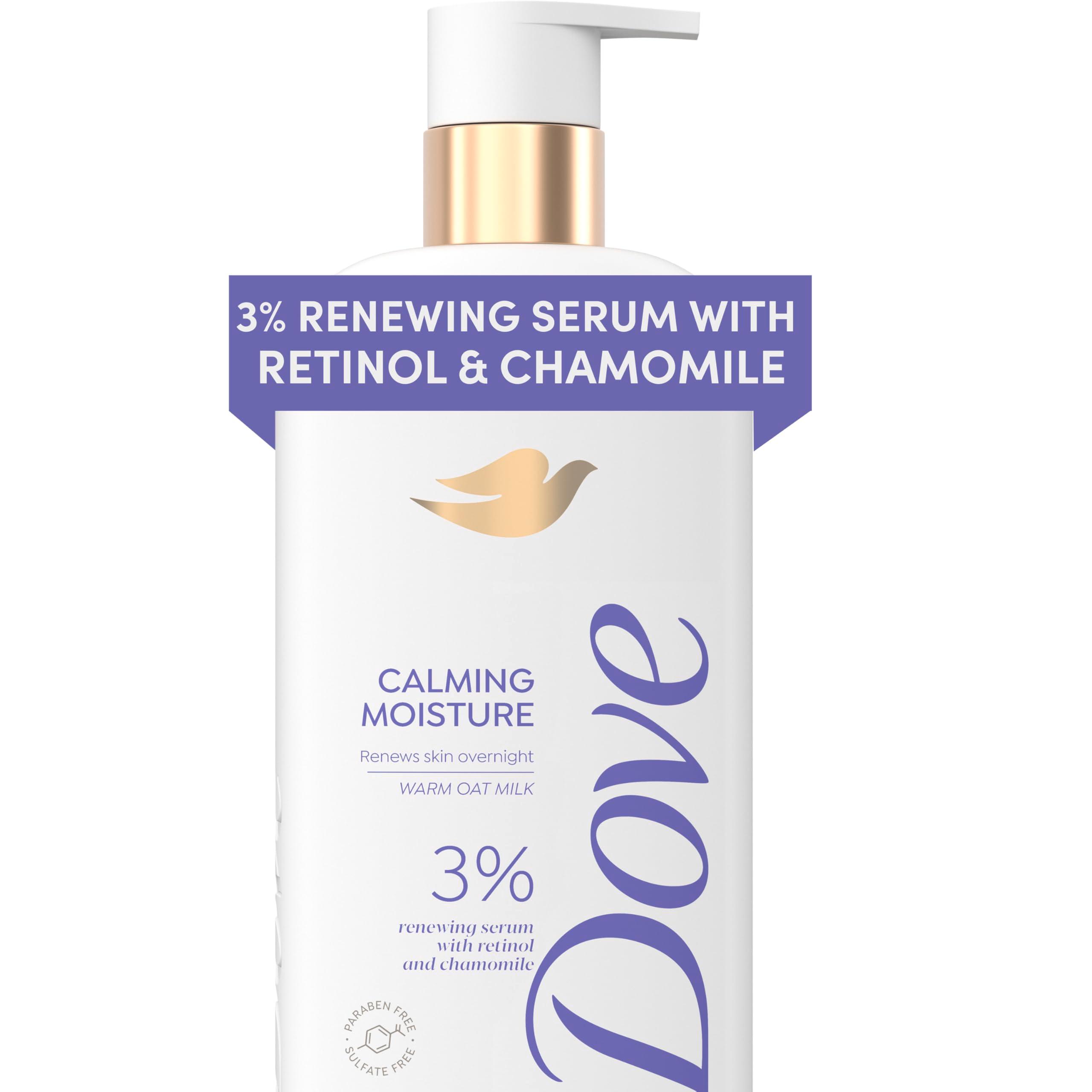 Dove Serum Body Wash Calming Moisture with 3% renewing Retinol Serum & Chamomile for Firm Skin 18.5 Fl Oz 