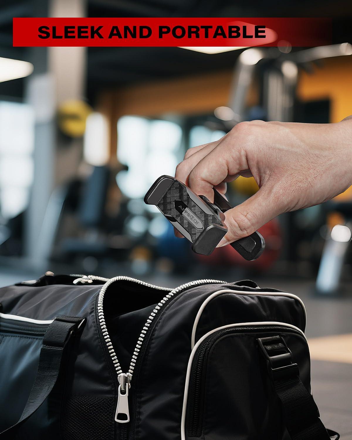 APPS2Car Gym Magnetic Phone Holder, 360 Adjustable, Compatible with 4.7-6.5" Smartphones, Alloy Base and Joint, Black - Image 5