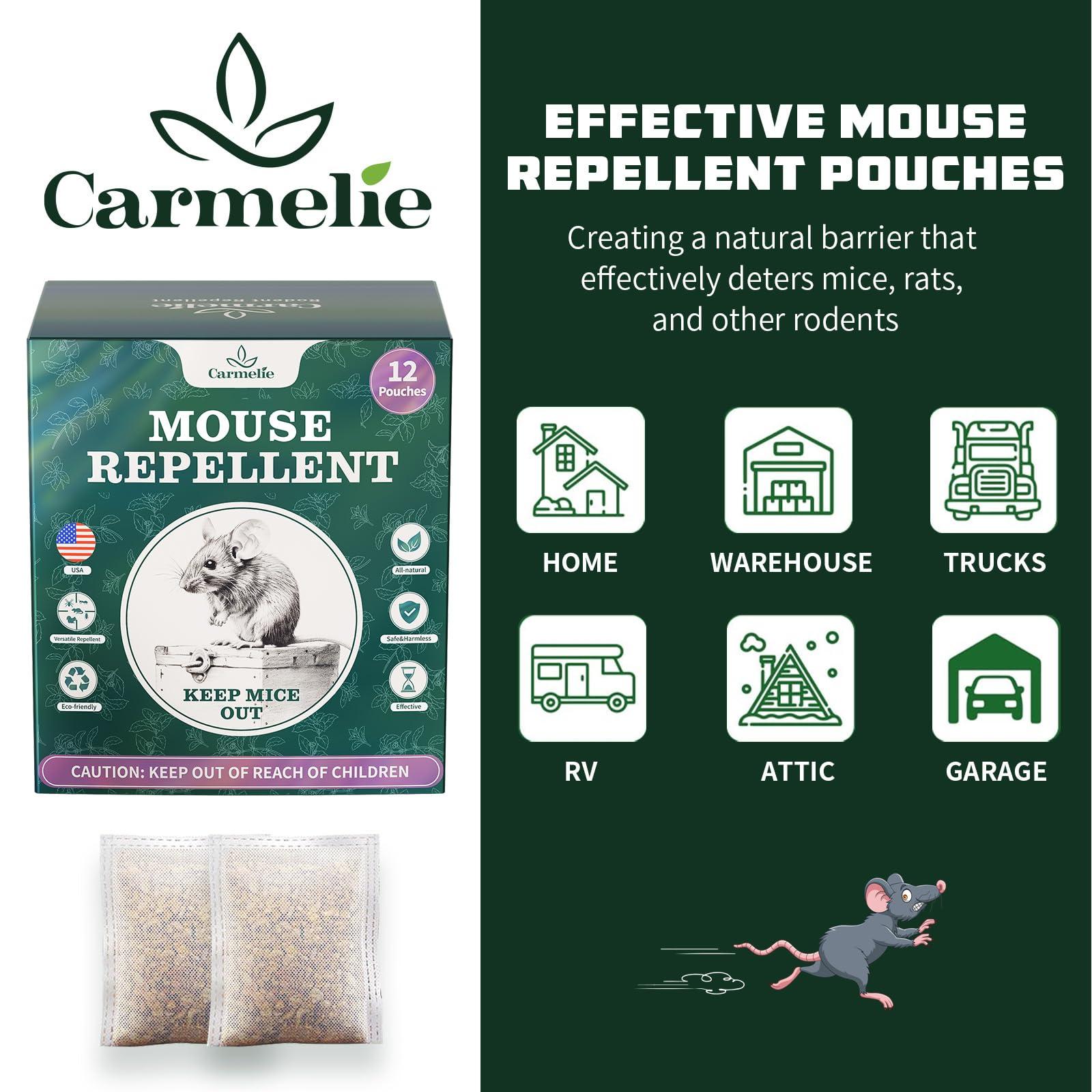 12 Pack Peppermint Oil to Repel Mice Natural for Home and Garden Protection- Pest Control Pouches for Repel Rats, Squirrels, Roaches, Ants, Spiders & Other Pests - Image 2
