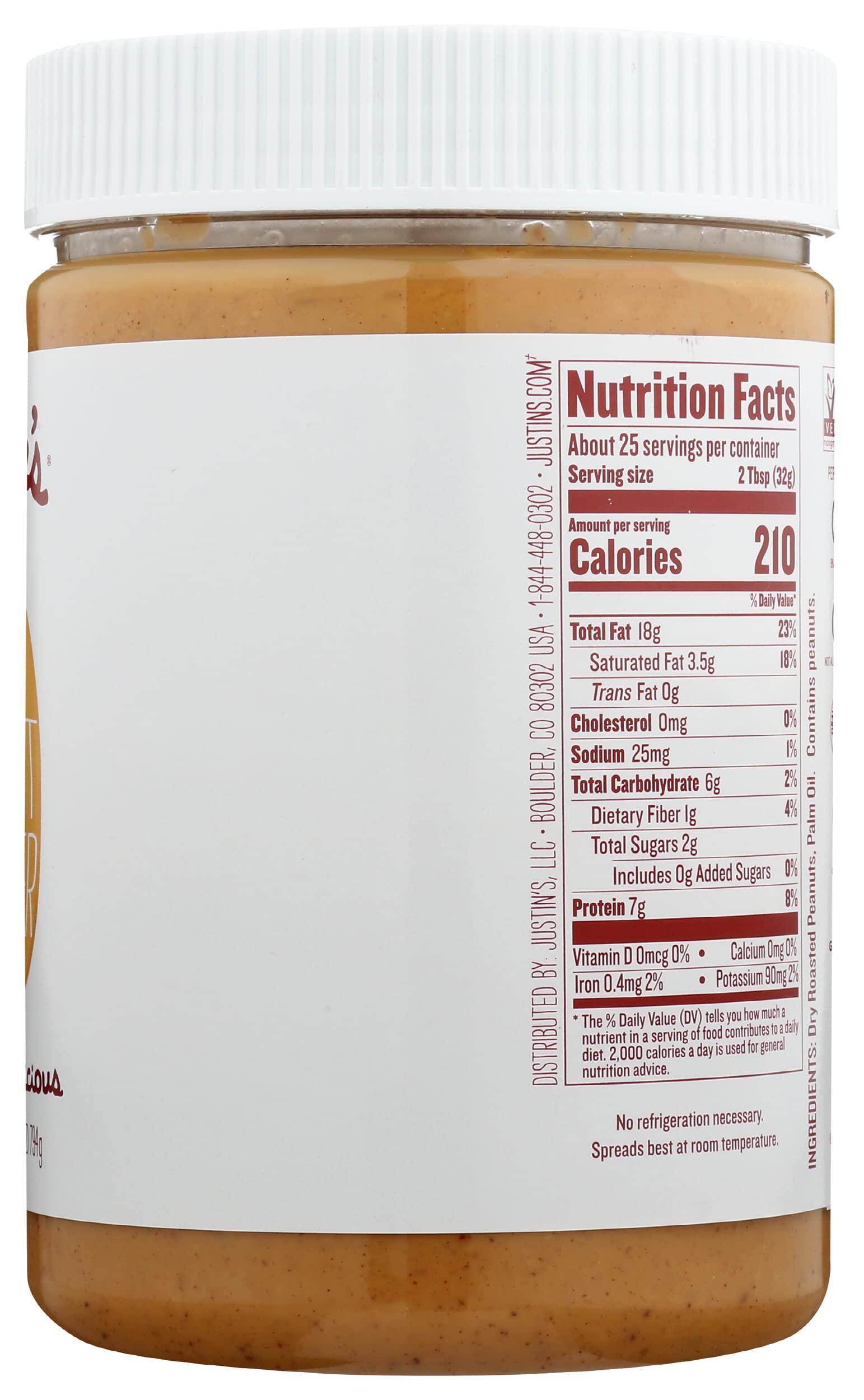 Justin's NUT Butter, PNUT BTR, Classic, Size 28 OZ - No Artificial Ingredients Gluten Free Kosher,1.75 Pound (Pack of 1) - Image 6