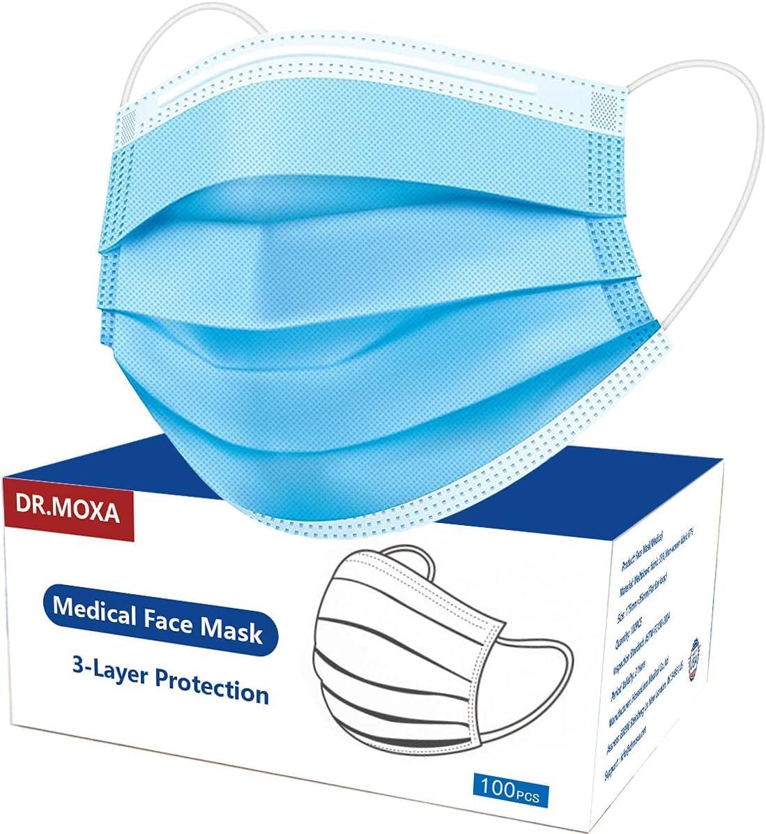 100 Pack Medical Disposable Face Masks for Protection, 3 Layers Safety Face Masks For Adults Daily Use - Image 7