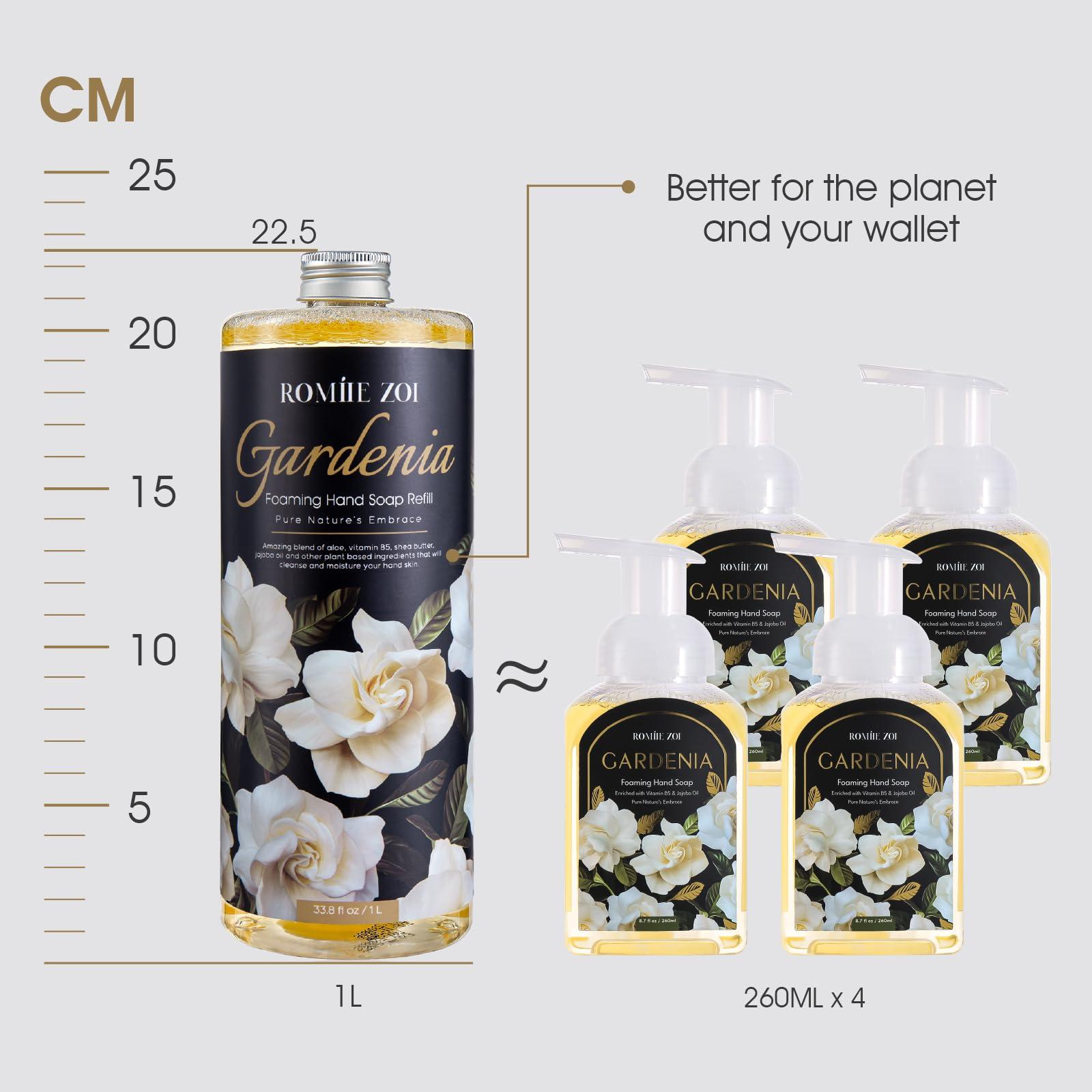 ROMIIE ZOI Gardenia Foaming Hand Soap Refill Gift Set, Non-Toxic & Biodegradable, Sensitive Skin Friendly - Image 2