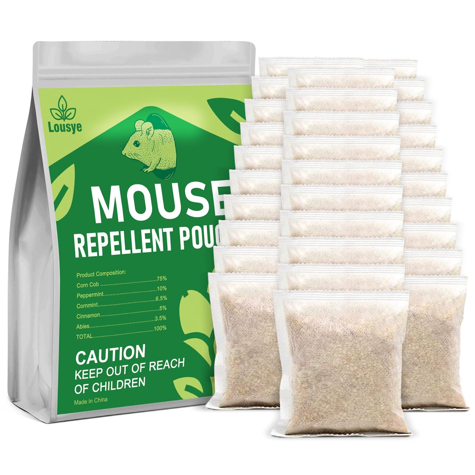 30 Pack Lousye Rodent Repellent, Mighty Mint Mouse Repellent,Humane Mouse Trap for Home, Car Engines, Pest Control for Indoor