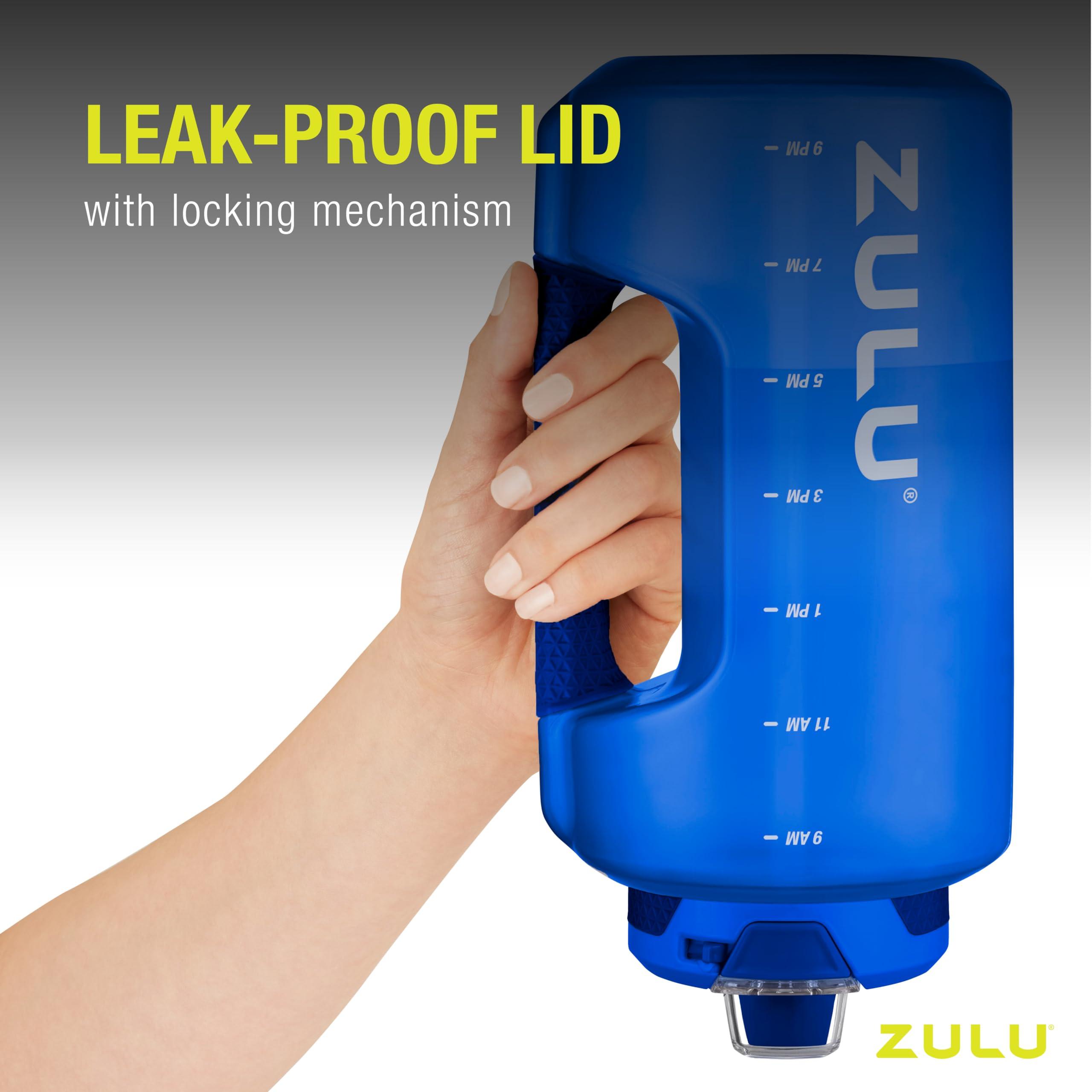 ZULU Goals 64oz Large Half Gallon Jug Water Bottle with Motivational Time Marker, Covered Straw Spout and Carrying Handle, Perfect for Gym, Home, and Sports, Tropical Violet - Image 6