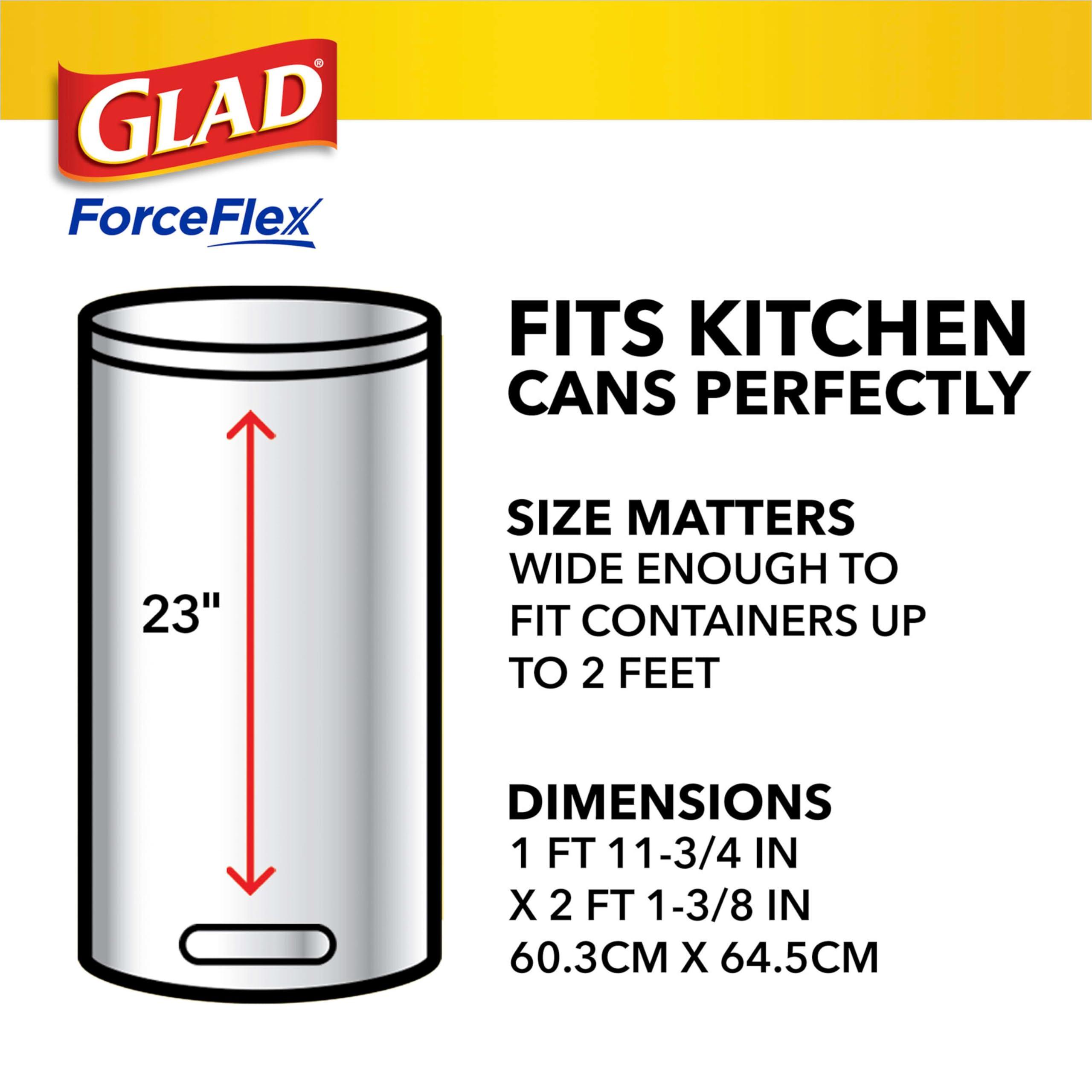 Glad ForceFlex Tall Kitchen Trash Bags, 13 Gal, Pine-Sol Original Scent, 110 Ct, Pack May Vary - Image 7