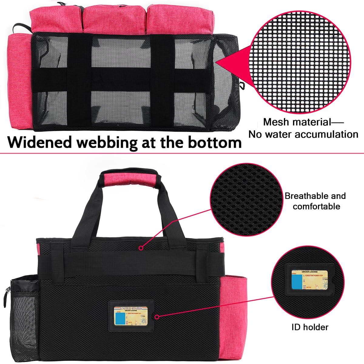 Timoxi Large Cleaning Caddy Bag Built-in Sturdy Support Board, Cleaning Organizer with Detachable Divider, Cleaning Supply Tote with Adjustable Shoulder Strap&Waist belt for Cleaners & Housekeeper - Image 6