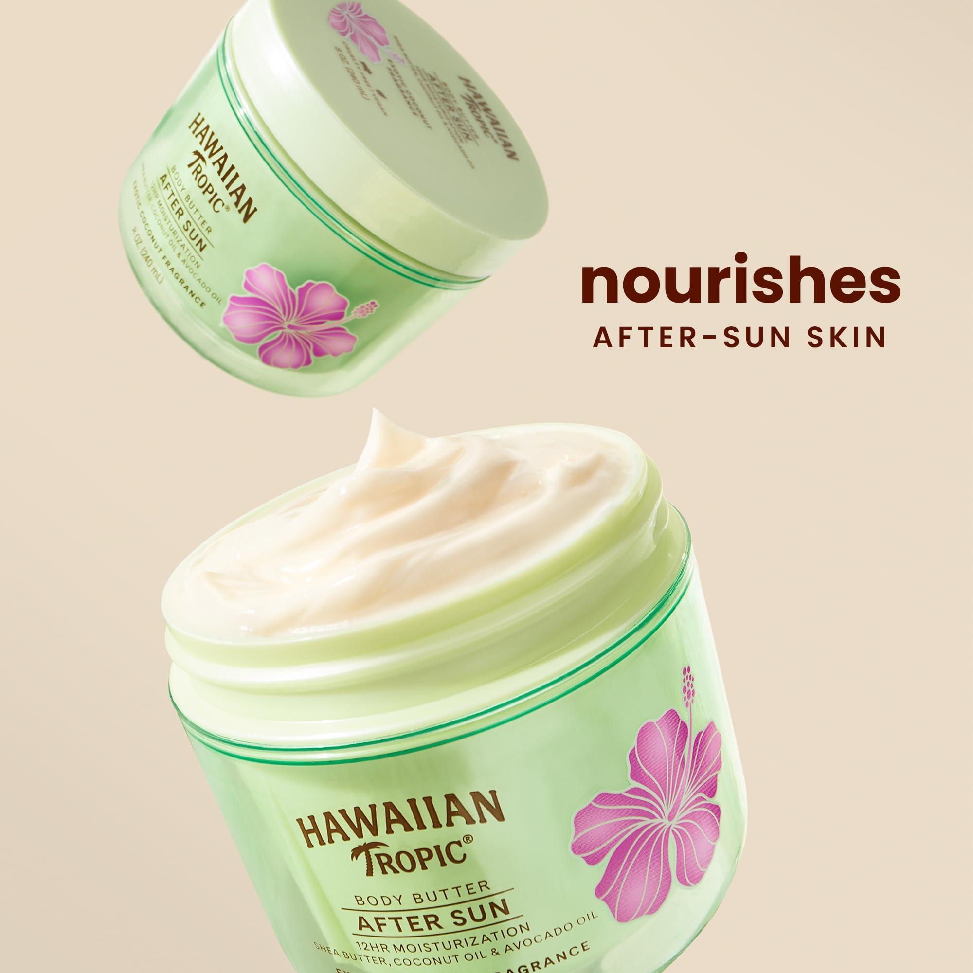 Hawaiian Tropic After Sun Body Butter with Coconut Oil, 8oz | Hawaiian Tropic After Sun Lotion, Beach Essentials, Summer Vacation Essentials, Tan Extender Lotion, Coconut Body Butter, 8oz - Image 2