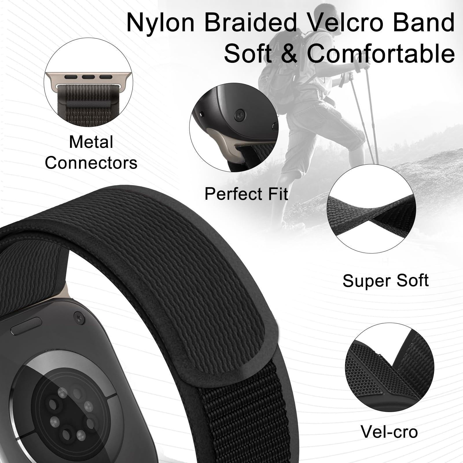 6 Pack Sport Bands - Compatible with Apple Watch Ultra/Ultra 2/Series 4/5/6/7/8/9 44mm 45mm 46mm Men/Women Breatherable Trail/Alpine/Ocean Bands - Image 2