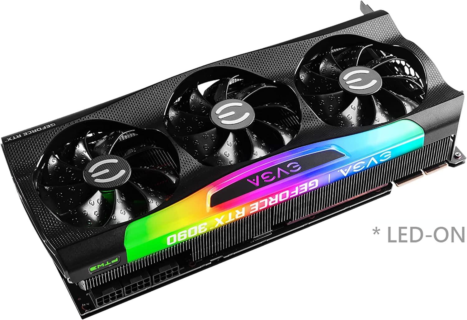 EVGA GeForce RTX 3090 FTW3 Ultra Gaming, 24GB GDDR6X, 10496 CUDA Cores, 1800MHz Boost Clock, 3x Fans, ARGB LED, Metal Backplate, PCIe 4, HDMI, DisplayPort, Desktop Compatible - Image 8