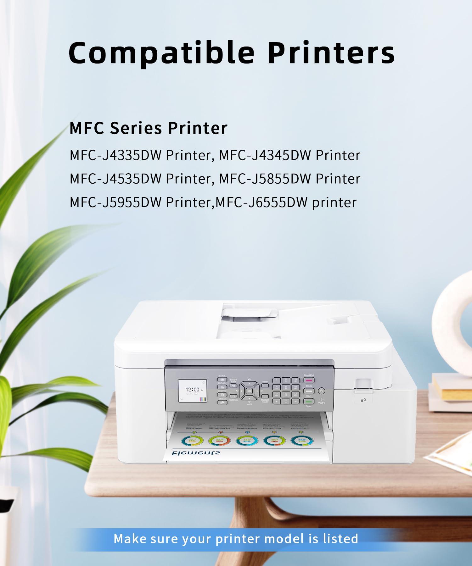 LC406XL Ink Cartridges Replacement for Brother LC406 XL High Yield Inks Work for MFC-j4335DW, MFC-j4535DW, MFC-j5855DW, MFC-j6555DW, MFC-j5955DW (BK C M Y, 4 Pack) - Image 2