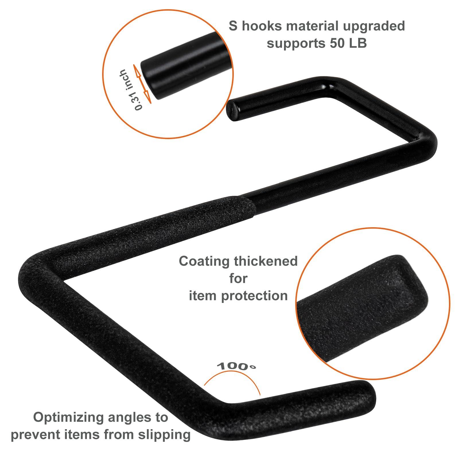 Gueryee Rafter Hanger Hook 2 Pcs, Large S Hooks, Upgraded Fence Hangers, Ladder and Bike Hanging Hooks for Storage, Heavy Duty Garage Utility Rafter Hook for Hanging Hose, Plants, Chairs and More - Image 3