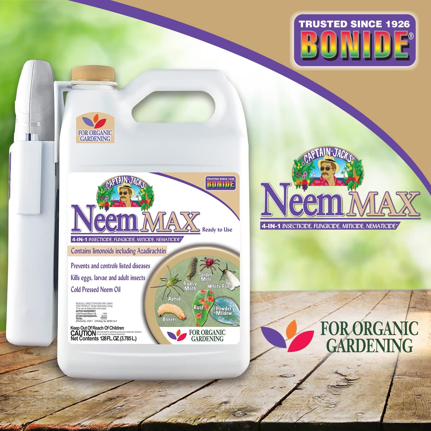Bonide Captain Jack's Neem Max, 128 oz Ready-to-Use Spray Cold Pressed Neem Oil, Multi-Purpose Insecticide, Fungicide, Miticide and Nematicide for Organic Gardening - Image 7