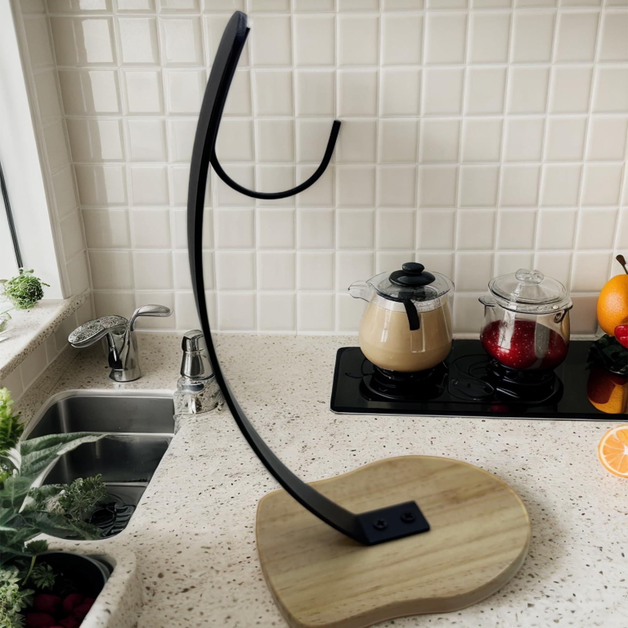 Premium Banana Holder Stand with Unique Wooden Base & Sturdy Metal Hook – Stylish Banana Hanger for Fresh Fruit/White Elegant Gift for Adult/stocking stuffers for Men/Women - Image 7