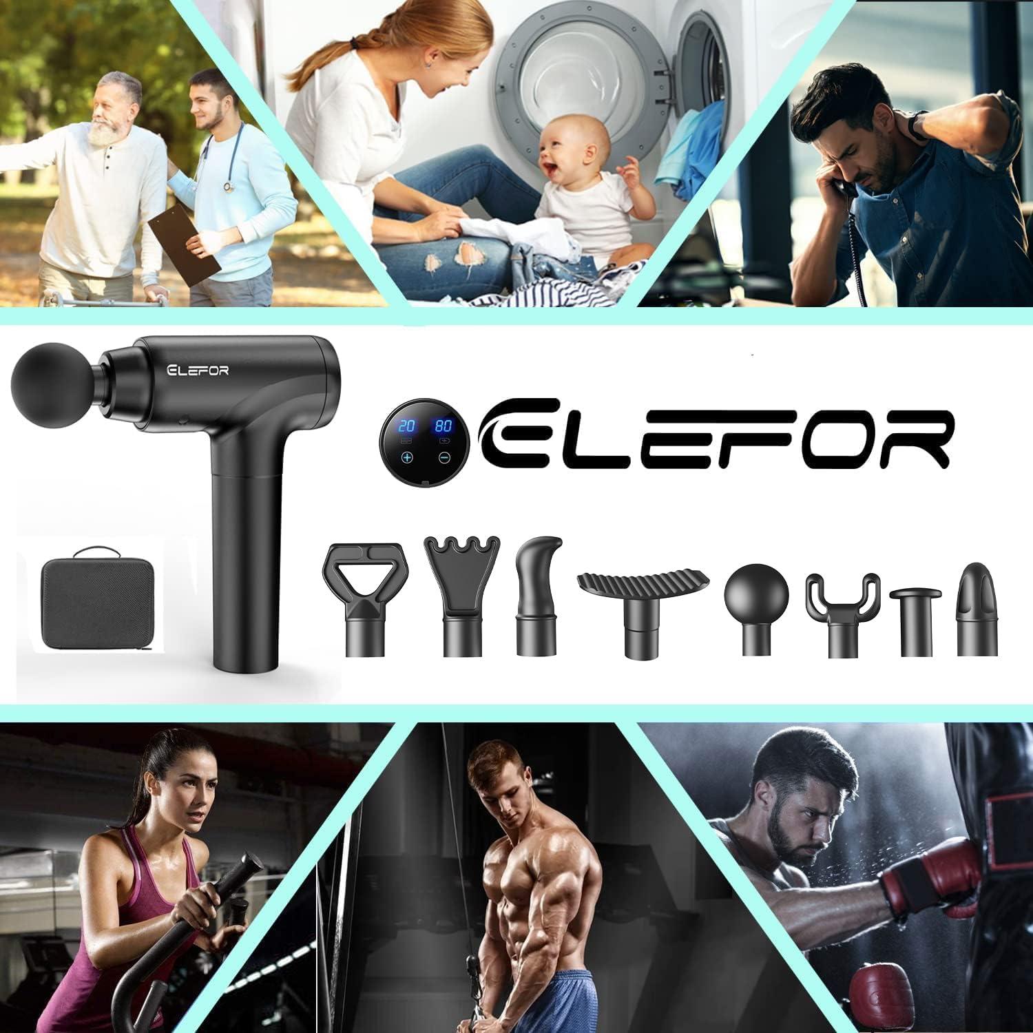 Massage Gun Deep Tissue,Percussion Back Massager Gun for Athletes Muscle Massage Gun for Pain Relief with 8 Massage Heads & 20 Speeds (Matte Black) - Image 8