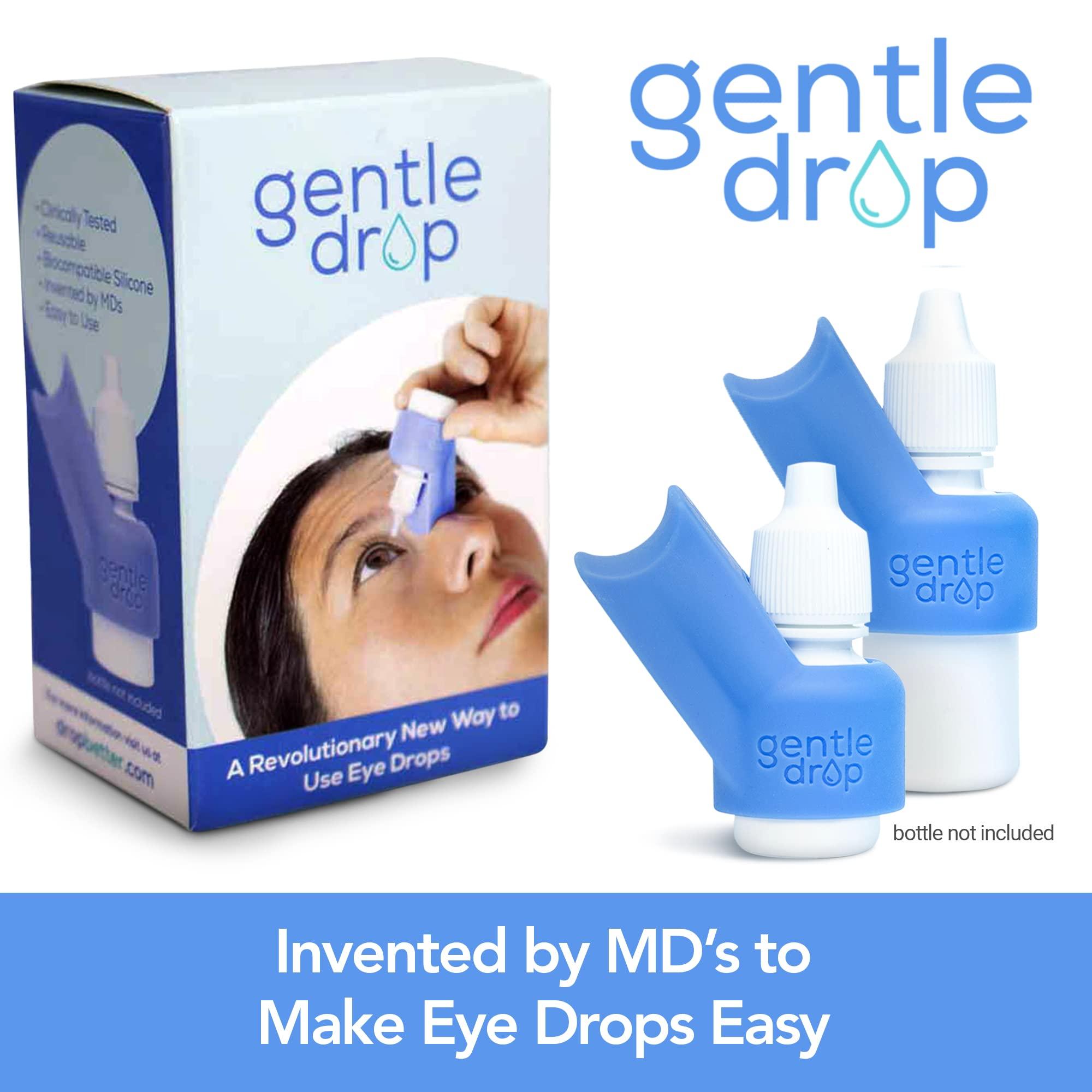GentleDrop Eye Drop Guide | Reusable Silicone Aid to Help Aim Most Eyedrop Bottles | Bottle Holder Accessory Tool Assists Adults Elderly | Dispenser Invented by Doctors - Image 2