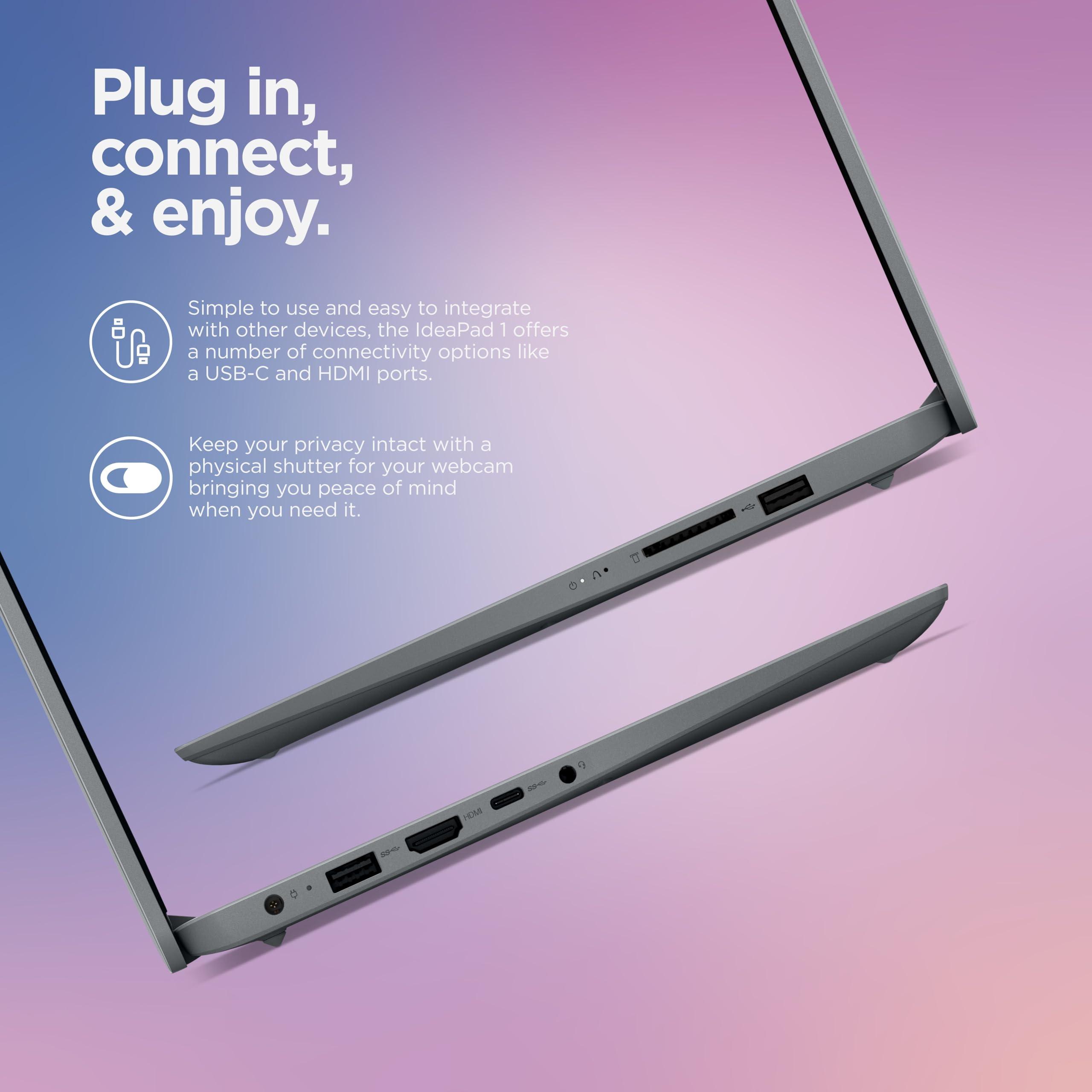 Lenovo IdeaPad 1 Student Laptop Computer, 15.6" FHD Display, Intel Dual Core Processor, 16GB DDR4 RAM, 256GB PCIe SSD, WiFi 6, Bluetooth 5.2, Type-C, Cloud Grey, Windows 11 Pro, Tichang - Image 7