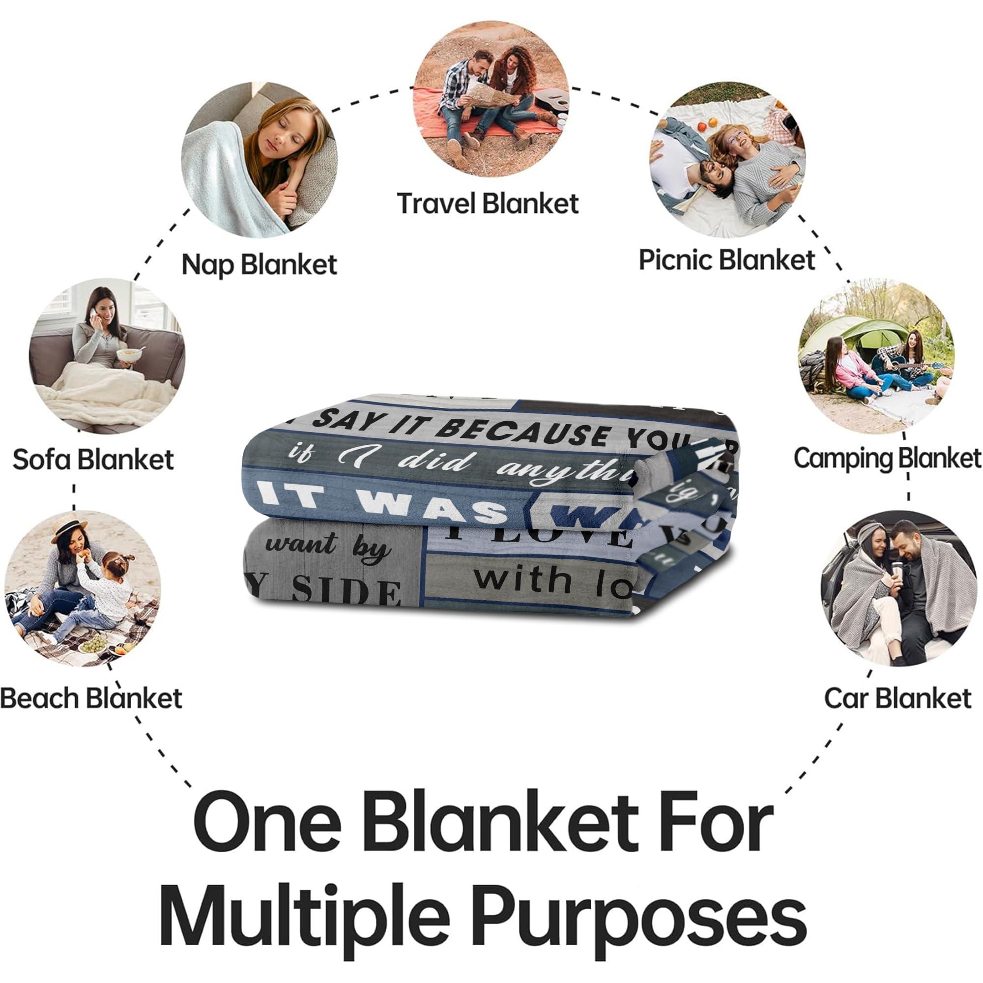 Spwasplo Gifts for Husband Fathers Day Blanket from Wife - Wedding Anniversary Christmas Birthday Gift for Husband - Ultra Soft Plush Throw Present Ideas for Him - 60"x50" - Image 7