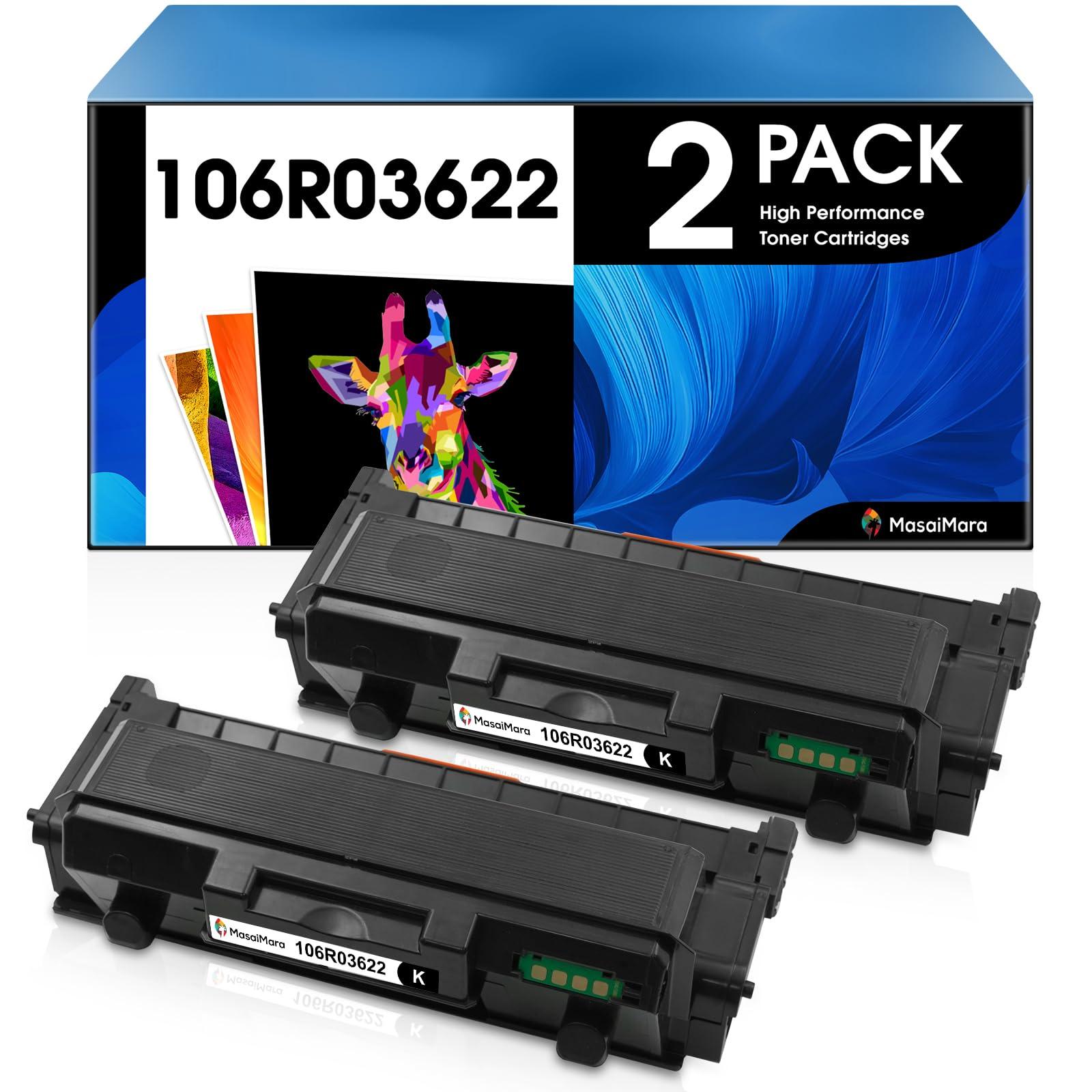 MasaiMara 106R03622 106R03620 Compatible Toner Cartridges Replacement for Xerox Phaser 3330 3330DNI WorkCentre 3335 3345 3335DNI 3345DNI 3345VDNi Printer (Black, 2Pack)