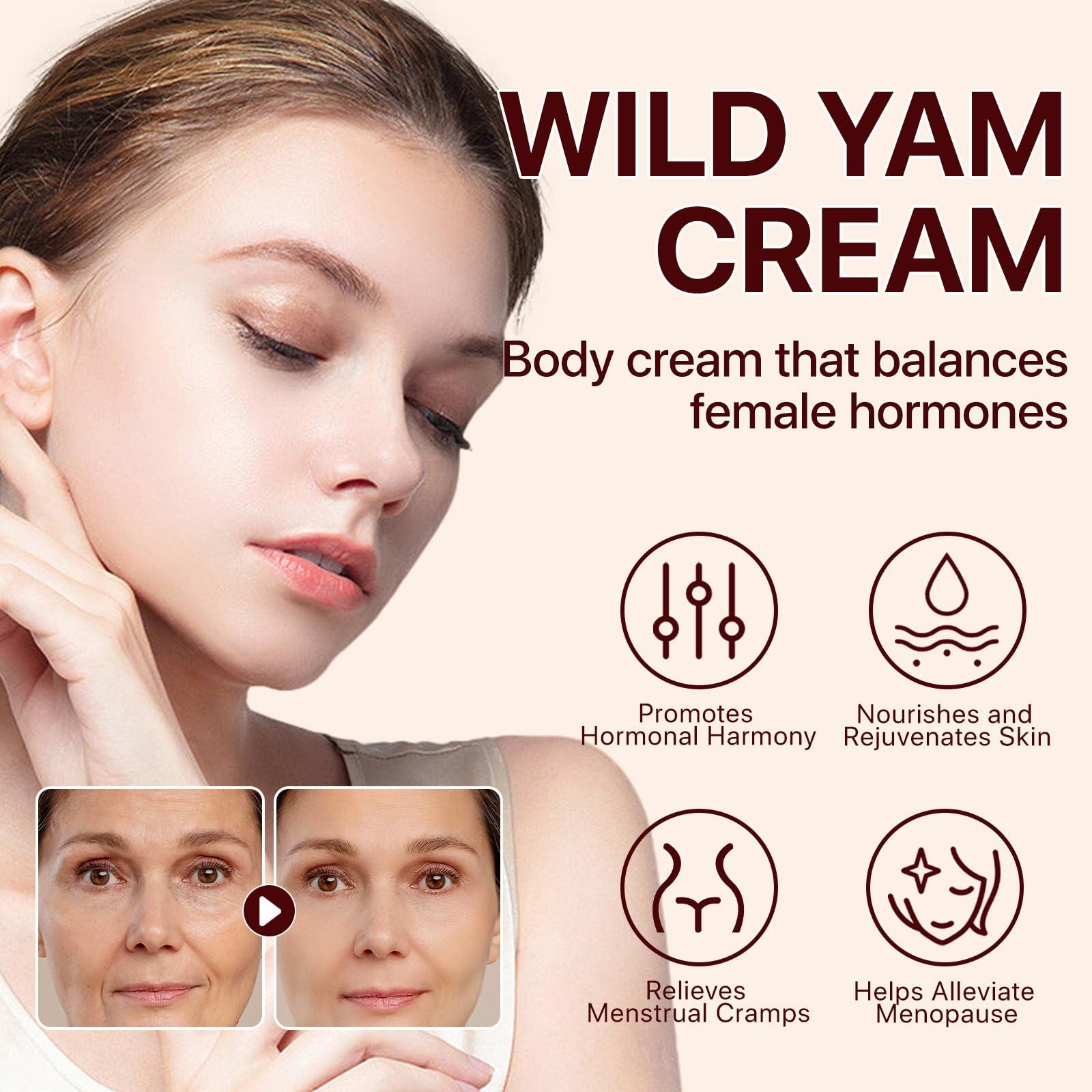 Wild Yam Cream for Hormone Balance, Natural Organic Wild Yam Cream for Hot Flashes Menopause Relief & Menstrual Support, Australia Dr. Barbara Recommended Formula for Women - Image 2