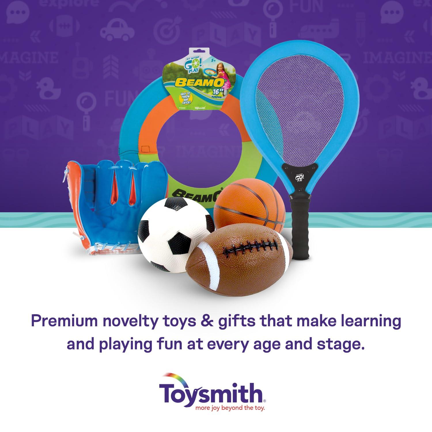 Toysmith Get Outside GO! Pro-Ball Set, Pack of 3 (5-inch soccer ball,6.5-inch football and 5-inch basketball) (2709) - Image 7