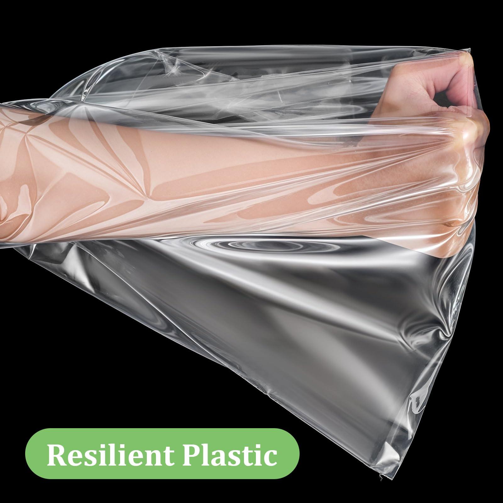 JOUTYFOR 80 Pack 16" x 18" Clear Heavy-Duty Reclosable Zipper Plastic Storage Bags for Clothes, Food, Travel & More - Image 5