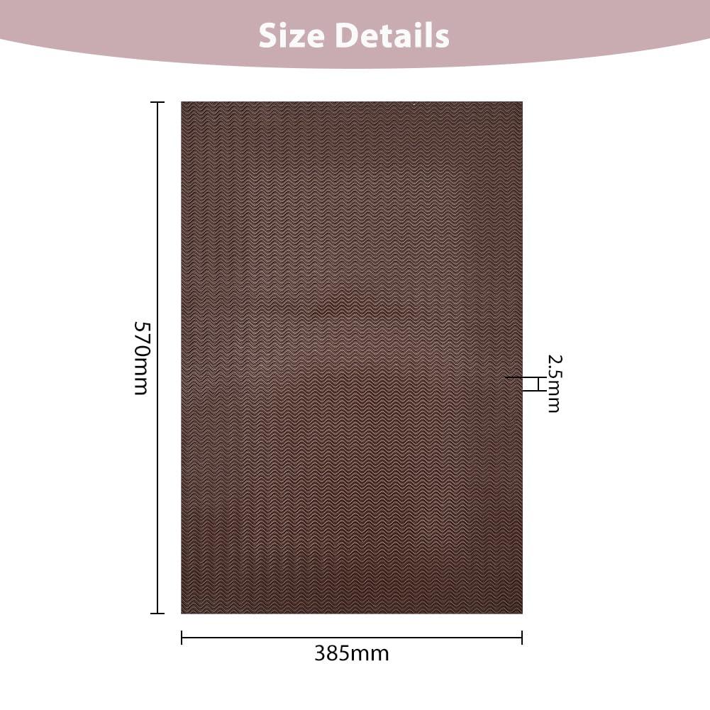 DICOSMETIC 1Pc Shoe Sole Repair Pads 570mmx385mm Anti-Skid Rubber Pads 2.5mm Thick Non-Slip Shoe Treads Coconut Brown Shoe Grip Patches Rubber Soling Sheet for Leather Shoes Boots and Heels - Image 3