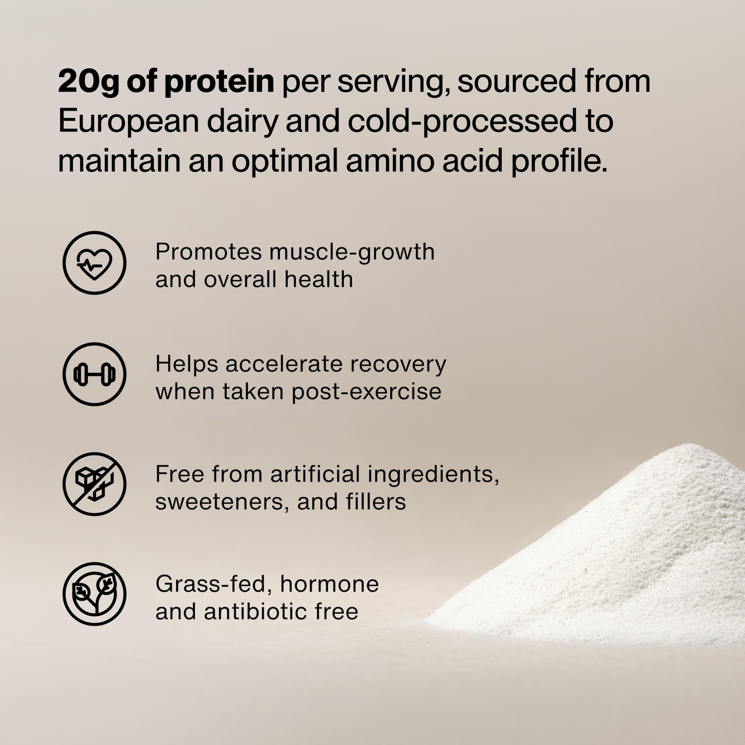 Momentous Essential Grass-Fed Whey Protein Powder - 20g Whey Isolate Protein - NSF Certified, Gluten-Free, 24 Servings for Essential Everyday Use, Vanilla (Package May Vary) - Image 3
