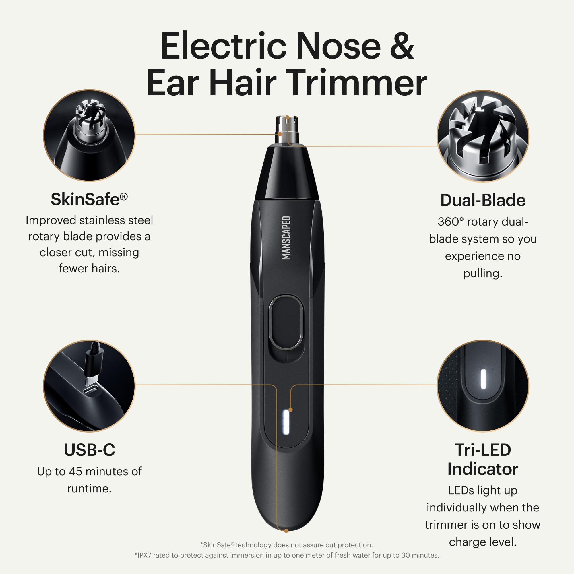 MANSCAPED® Weed Whacker® 2.0 Electric Nose & Ear Hair Trimmer – 7,000 RPM Precision Tool with Rechargeable Battery, Wet/Dry, Easy to Clean, Improved Stainless Steel Replaceable Blade - Image 2