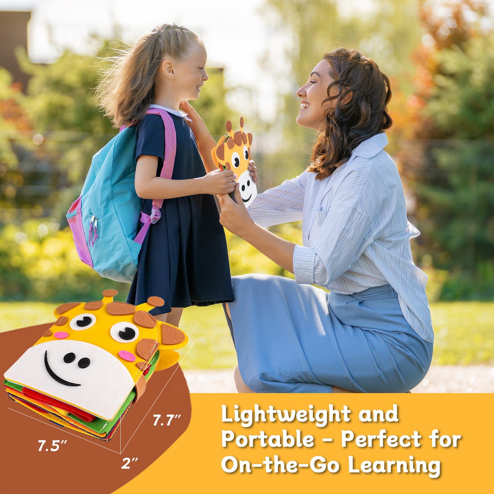 edusense Busy Book for Toddlers 1-3, Montessori Sensory Toys for Kids Age 1-3, Preschool Learning Activities Fine Moto Skills and Early Developmental Education, Ideal for Educational Travel Toys. - Image 5