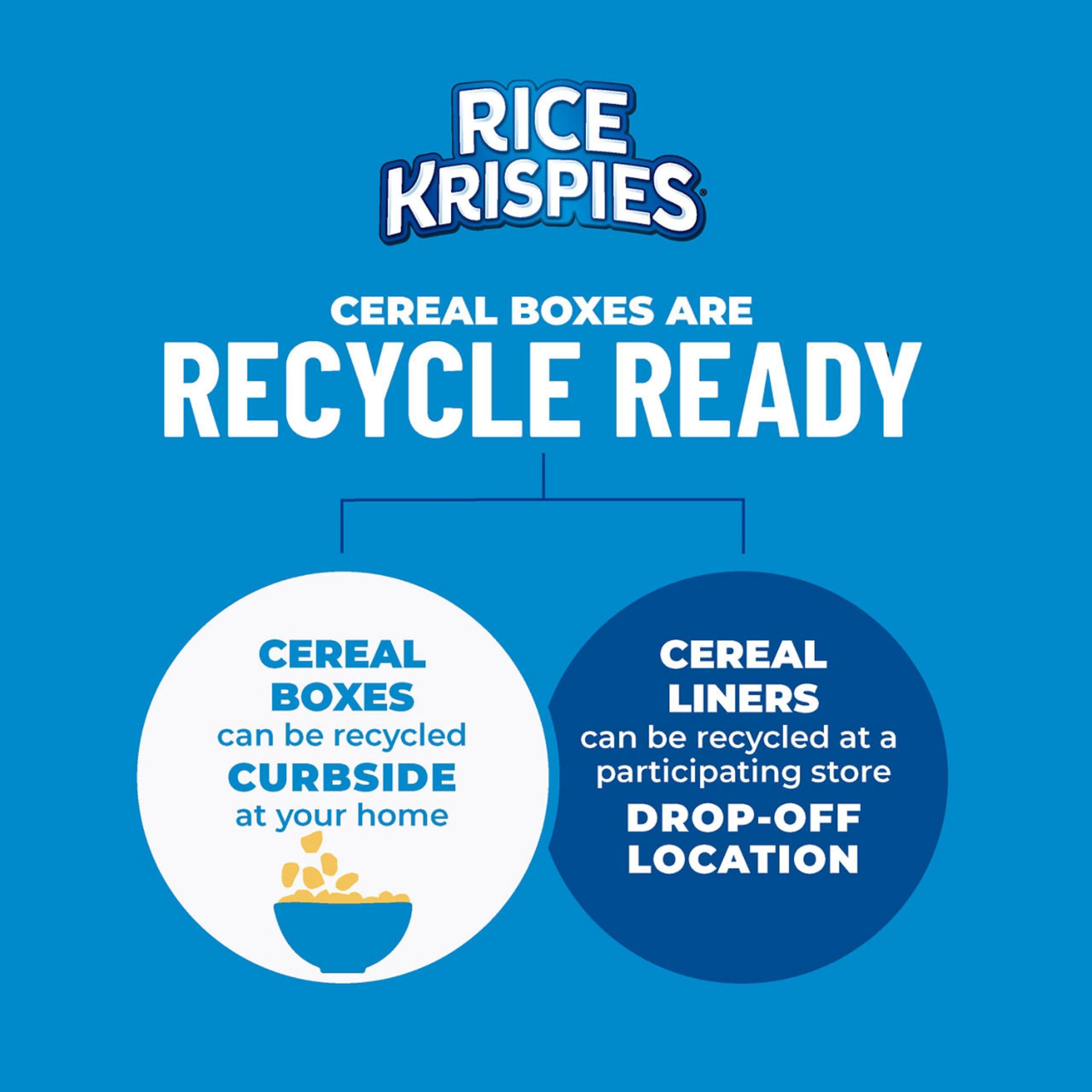 Kellogg's Rice Krispies Cold Breakfast Cereal, 8 Vitamins and Minerals, Rice Krispies Treats, Giant Size, Original, 24oz Box (1 Box) - Image 7