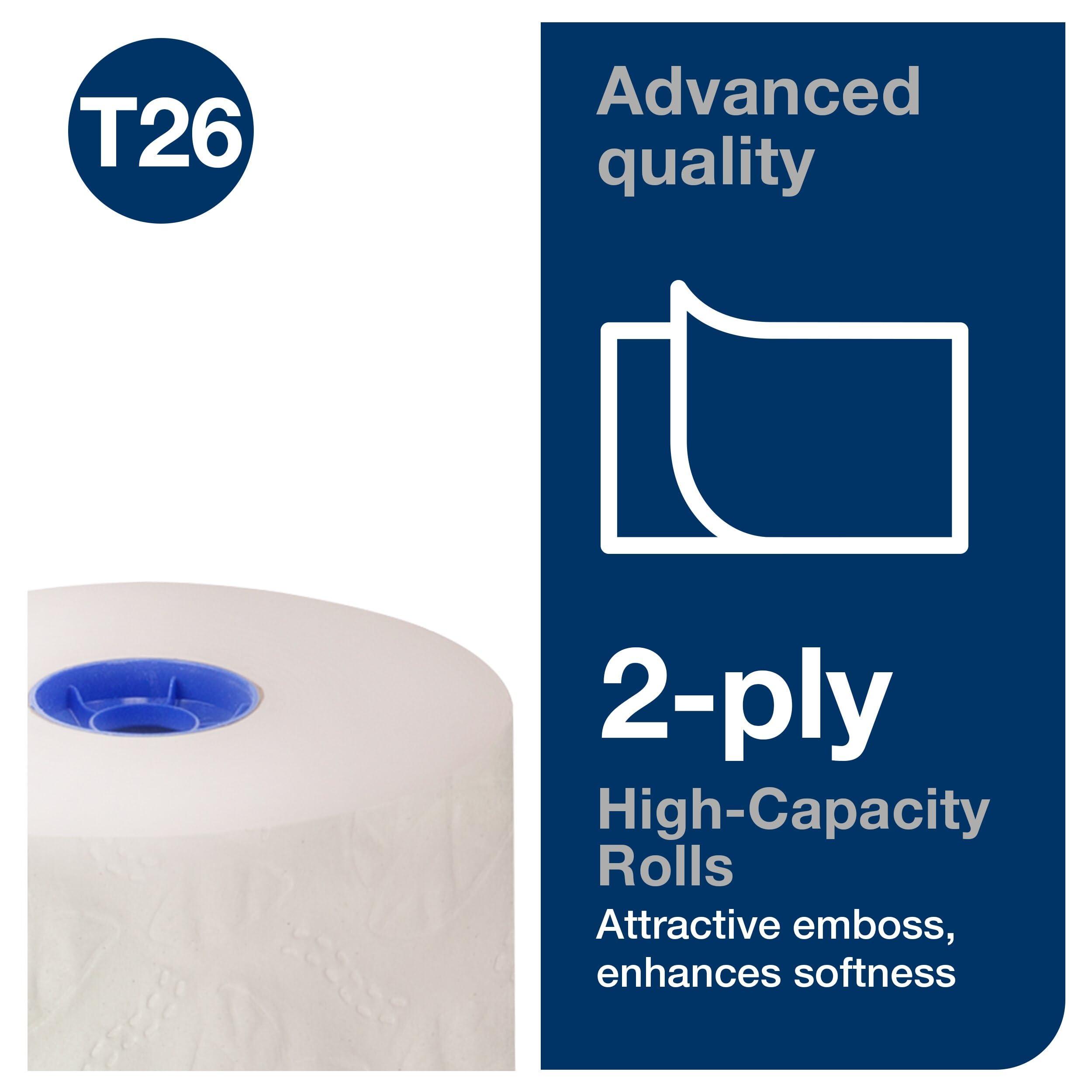 Tork High-Capacity Toilet Paper Roll White T26, Advanced, 2-Ply, 36 x 1000 sheets, 110292A - Image 3