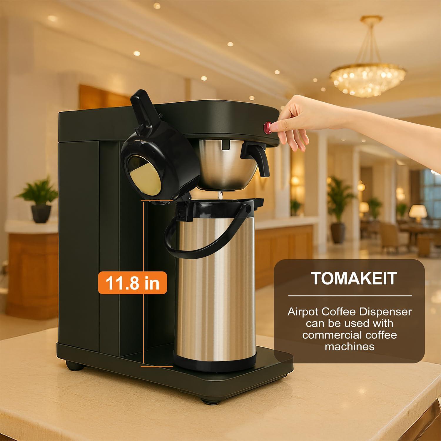 Airpot Coffee Carafe for Keeping Hot,102oz/3L Coffee Dispenser Thermal with Pump,Insulated Stainless Steel Hot Beverage Dispenser for Parties,Thermal Carafe for Hot Drinks Water Tea Chocolate - Image 4