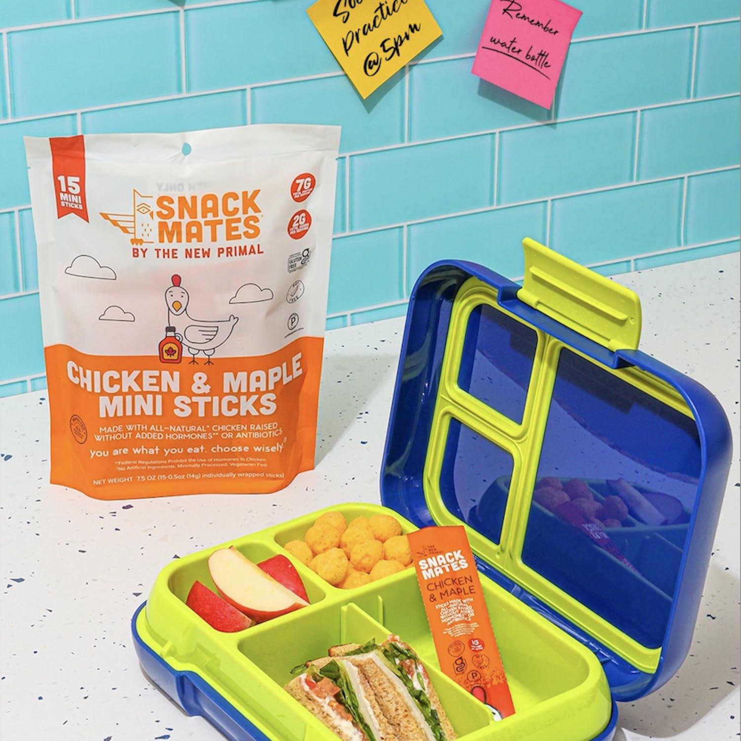 The New Primal Snack Mates Chicken & Maple Sticks, Gluten Free Healthy Snacks for Kids, Low Sugar High Protein Back to School Snacks, Mini Paleo Jerky Meat Stick, 7g Protein, 50 Calories, 40 Pack - Image 3