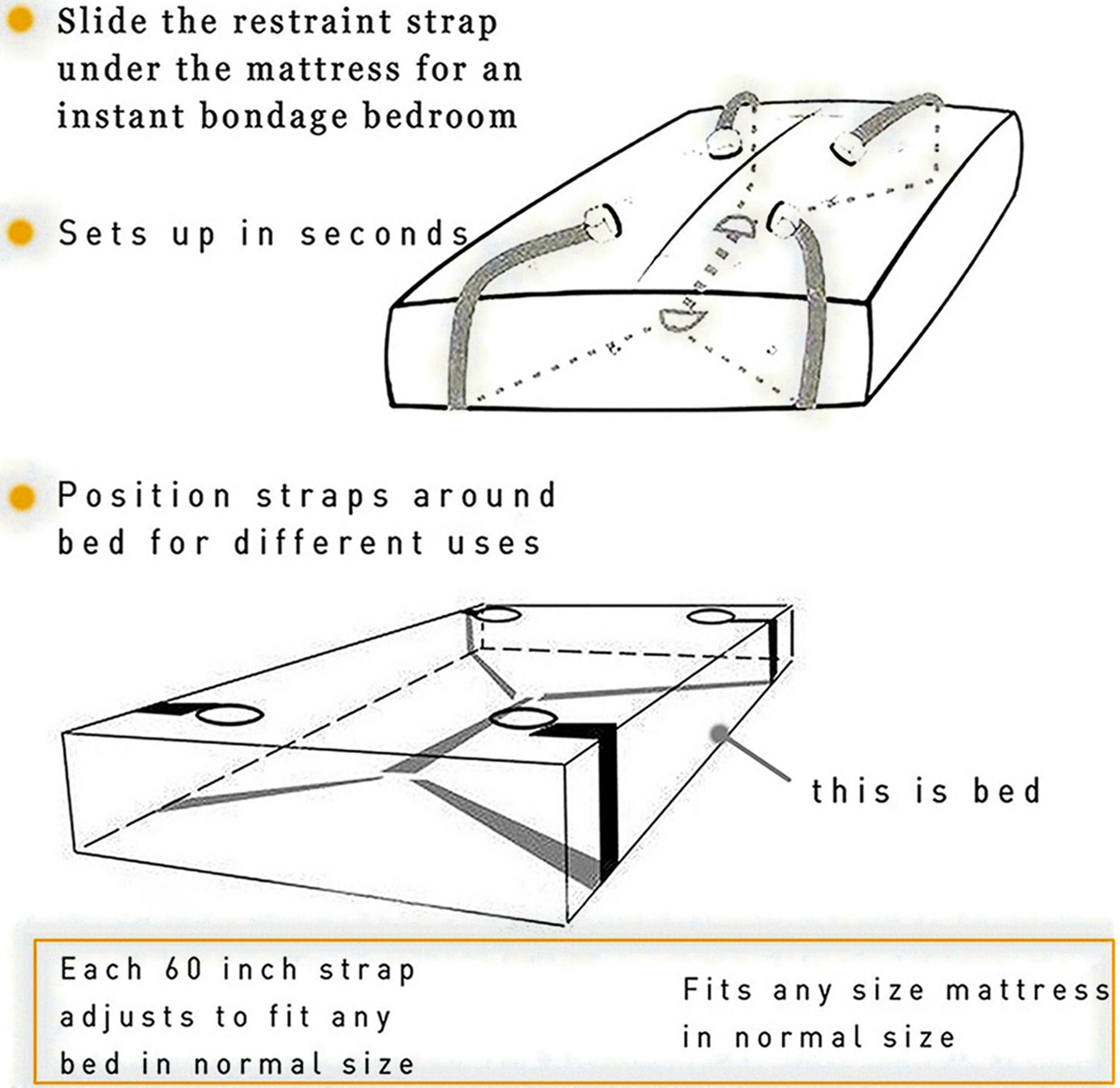 King Size Sexy Bed Frame Bed Restraints Sex Adults Bondaged King Size Bed Straps for Adult Play King Mattress Ankle and Wrist Restraints Sex Set Bondaged Restraints Sex Full Size Bed BDSM Sweater - Image 6