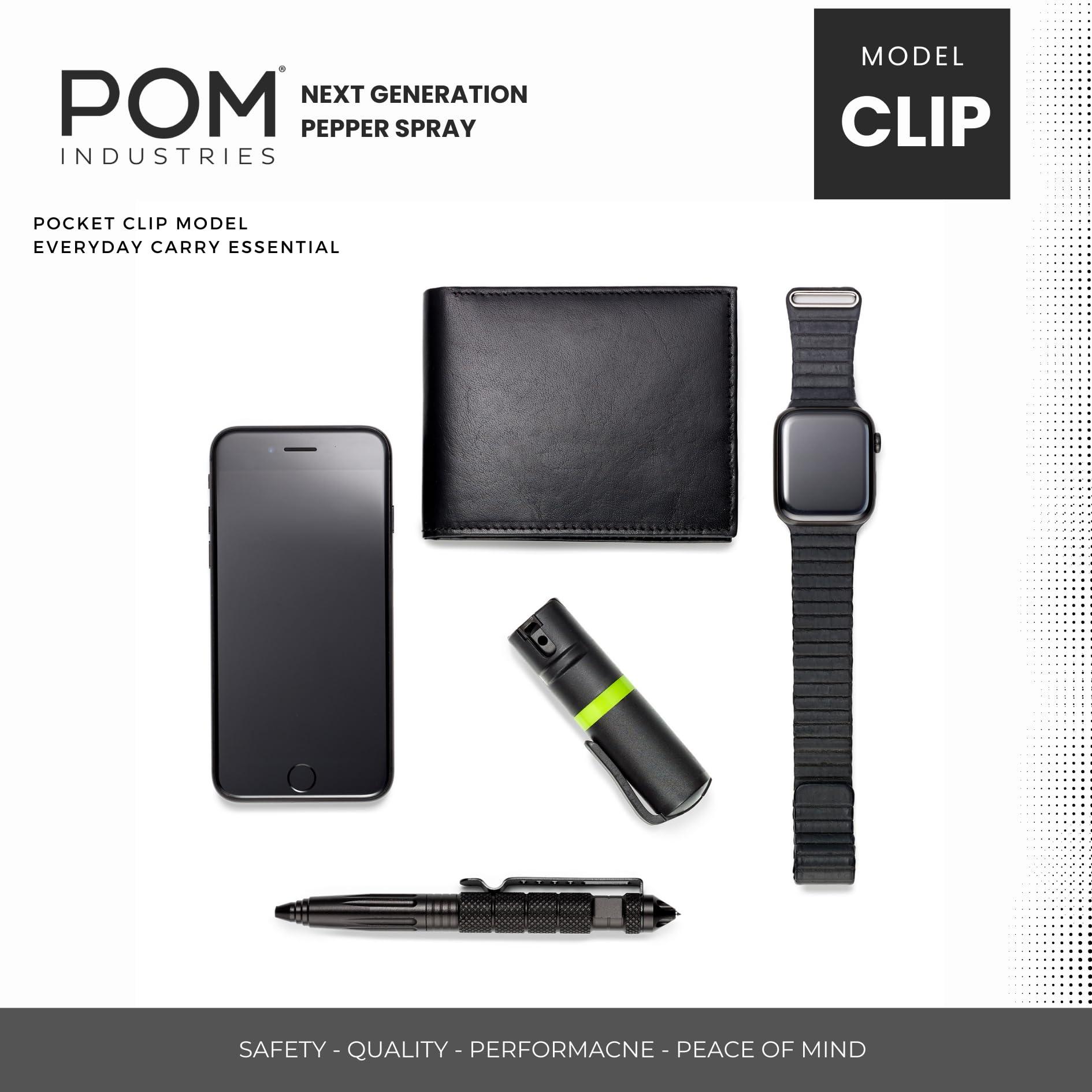 POM Pepper Spray Combo Pack, Keychain & Clip Model, Max Police Strength OC Formula, Quick Key Release, Flip Top Safety, 10 ft Range, 25 Bursts, 0.5 fl oz, Compact Tactical Design for Everyday Carry - Image 7