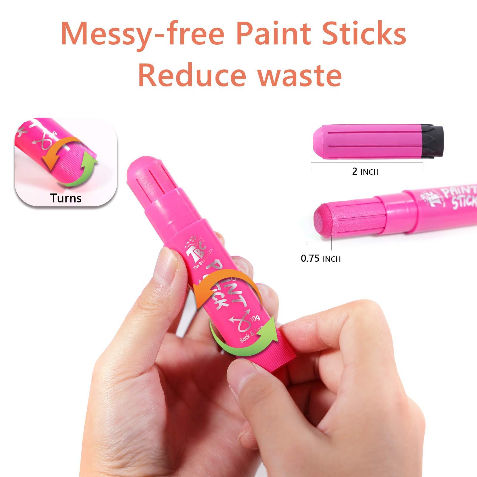 TBC The Best Crafts Paint Sticks,12 Classic Colors, Washable, Non-toxic, Tempera Paint Sticks for Kids and Students - Image 5
