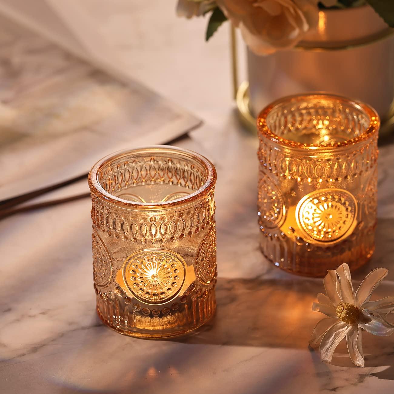 DARJEN Gold Votive Candle Holders Set of 36- Glass Candle Holders Bulk for Table Centerpiece, Tea Lights Candle Holders for Wedding Shower, Party, Home Decor - Image 2