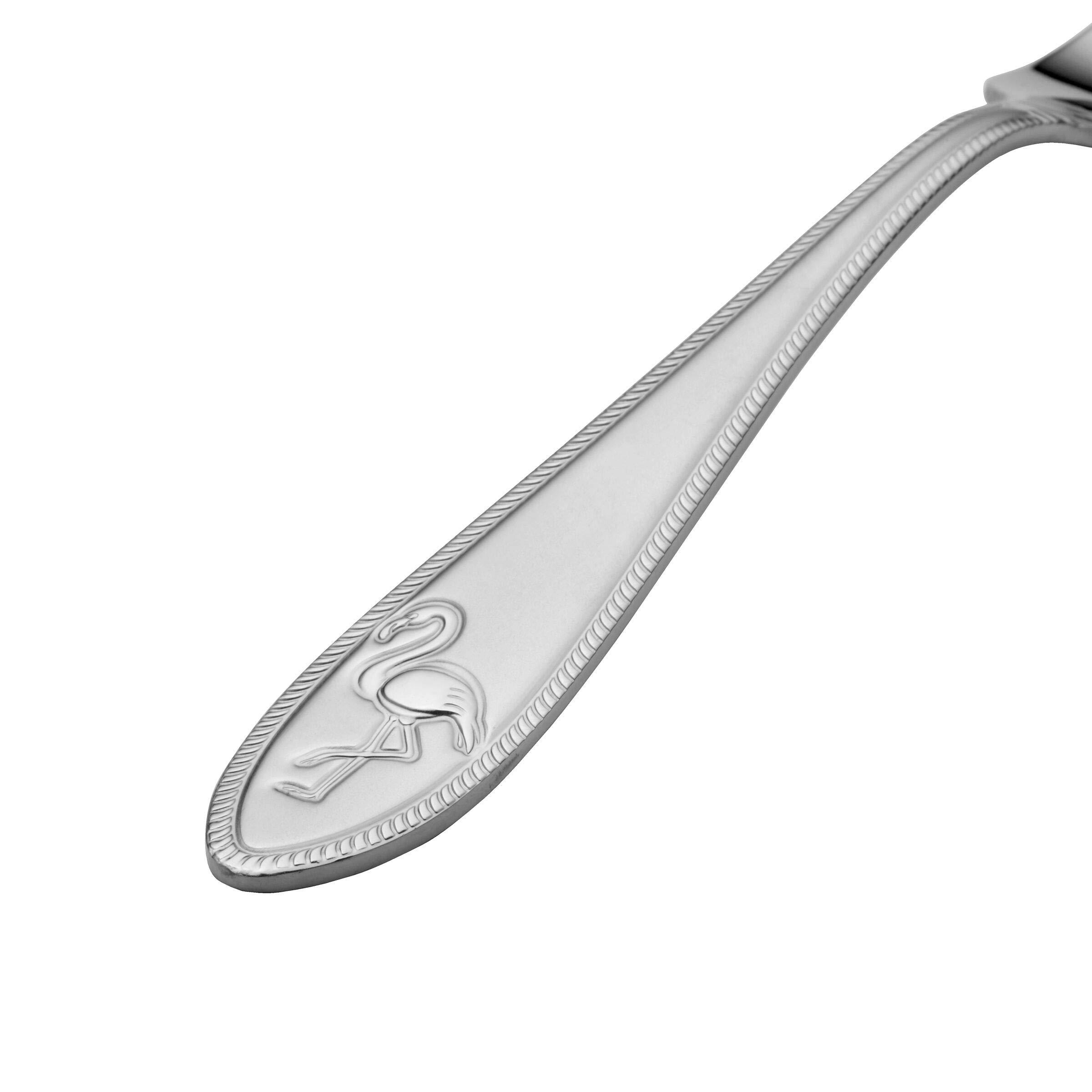 Towle Everyday Flamingo Flatware Service for 4, 20 Piece Set, 18/0 Stainless Steel, Silverware Set - Image 4