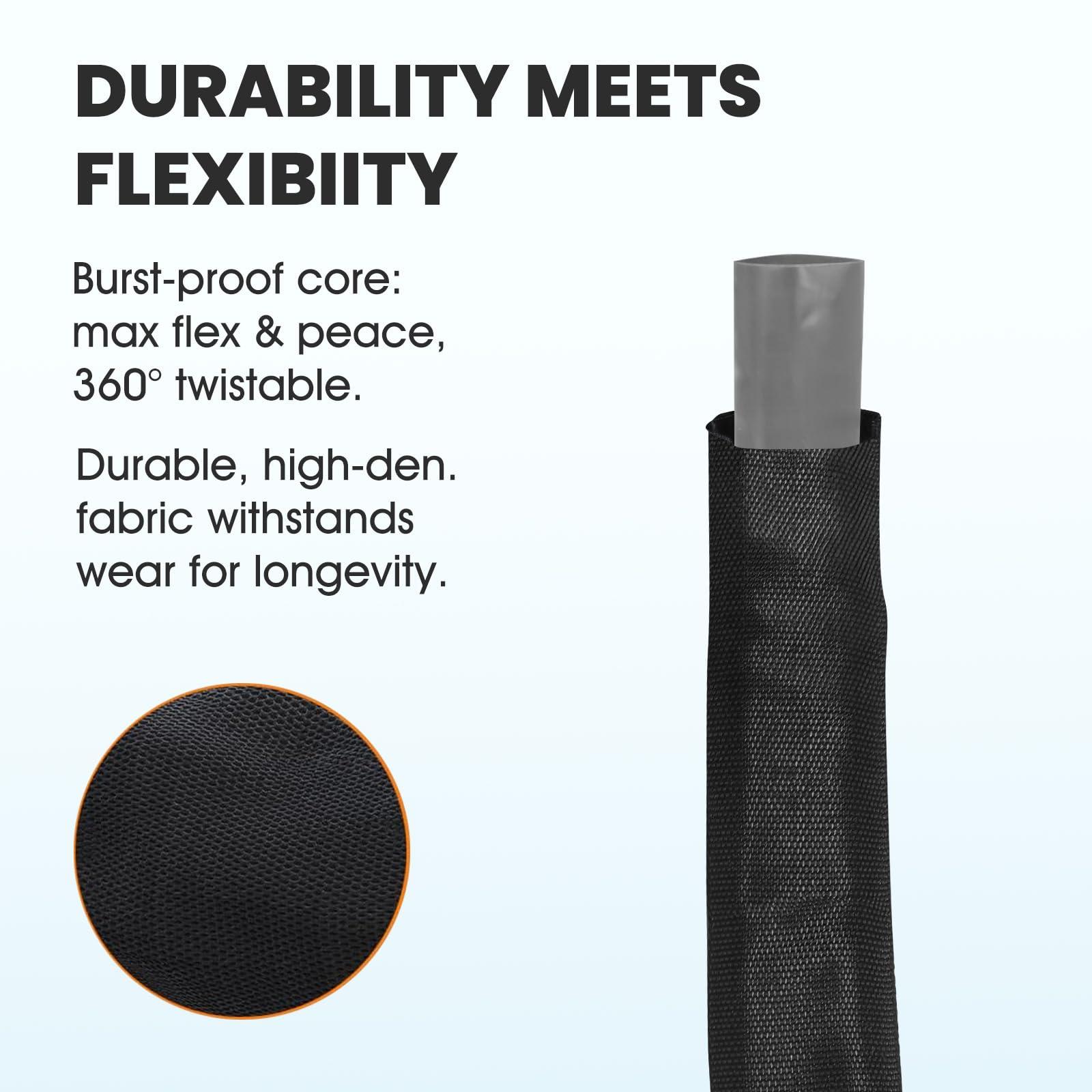 Haeteir 2025 Upgraded 50FT Non-Expanding Garden Hose, Lightweight, Flexible Ultra-Light Water Hose, Burst-Resistant, Lead-Free, Anti-Kink, High-Pressure - Image 6