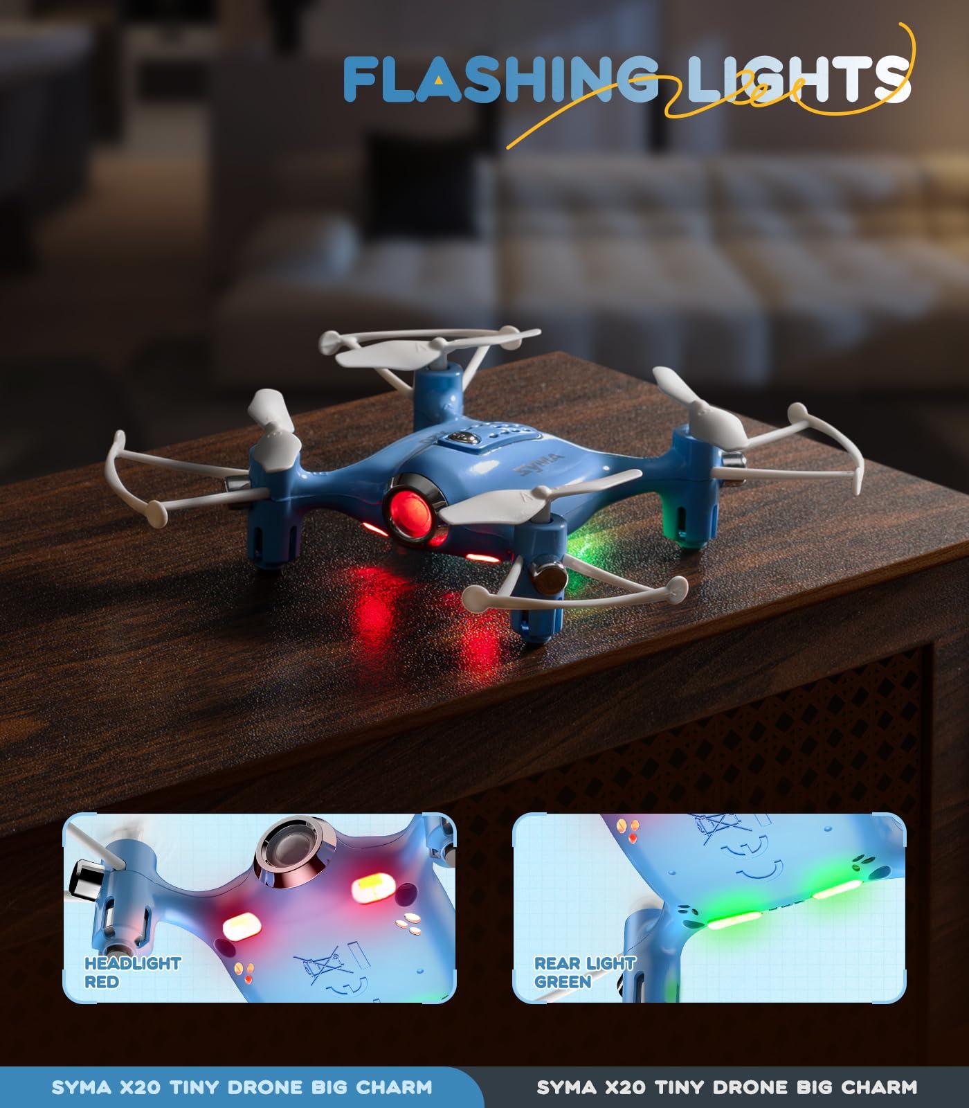 SYMA Drone for Kids,Easy Pocket RC Quadcopter with Altitude Hold, 3D Flips, Speed Switch Modes, Headless Mode, Protection Guards Helicopter Gift for Boys Girls - Image 7
