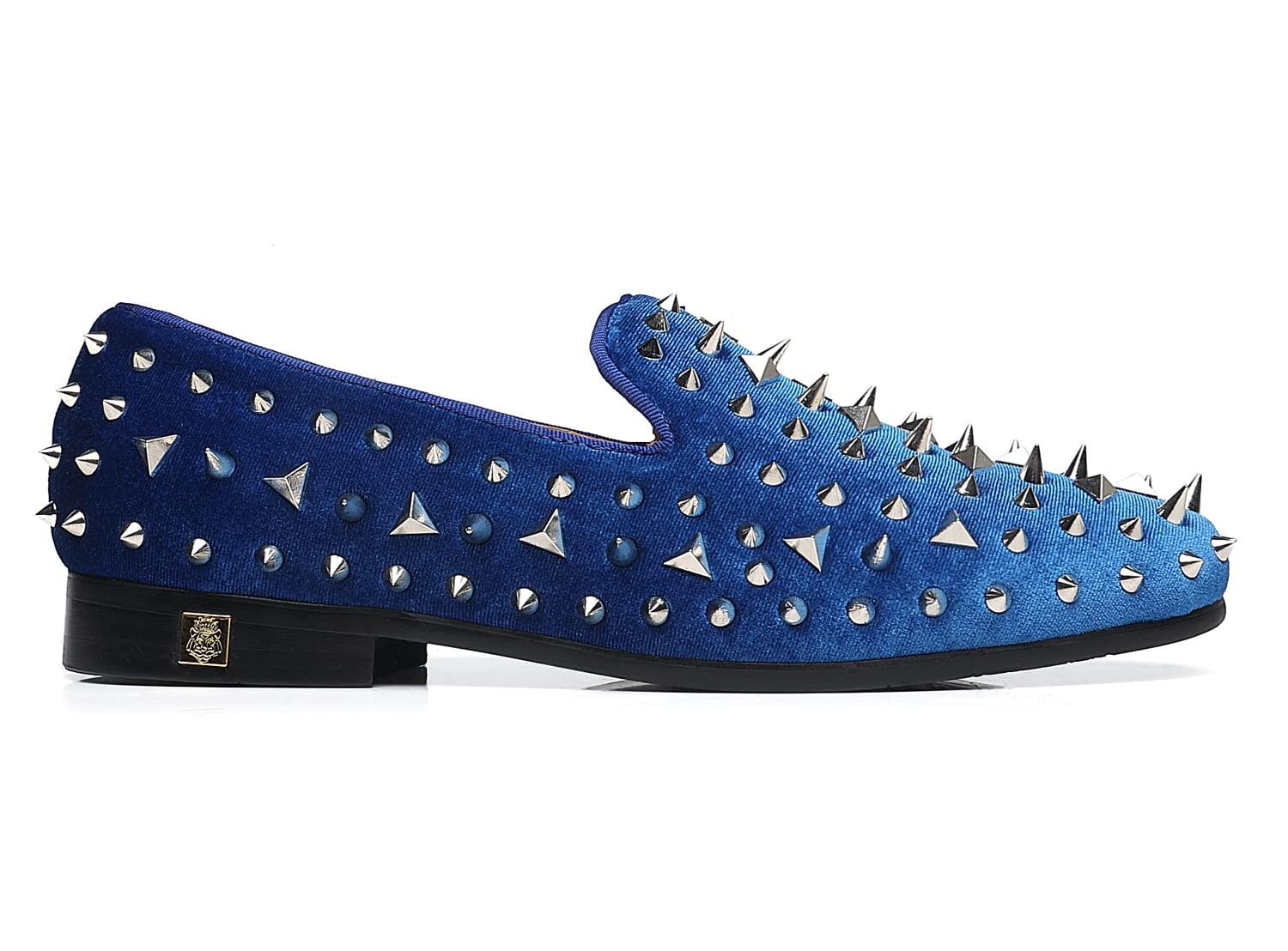 Erphpre Paul Men's Studded Loafers Spikes Rivets Luxury Dress Wedding Party Prom Shoes - Image 2