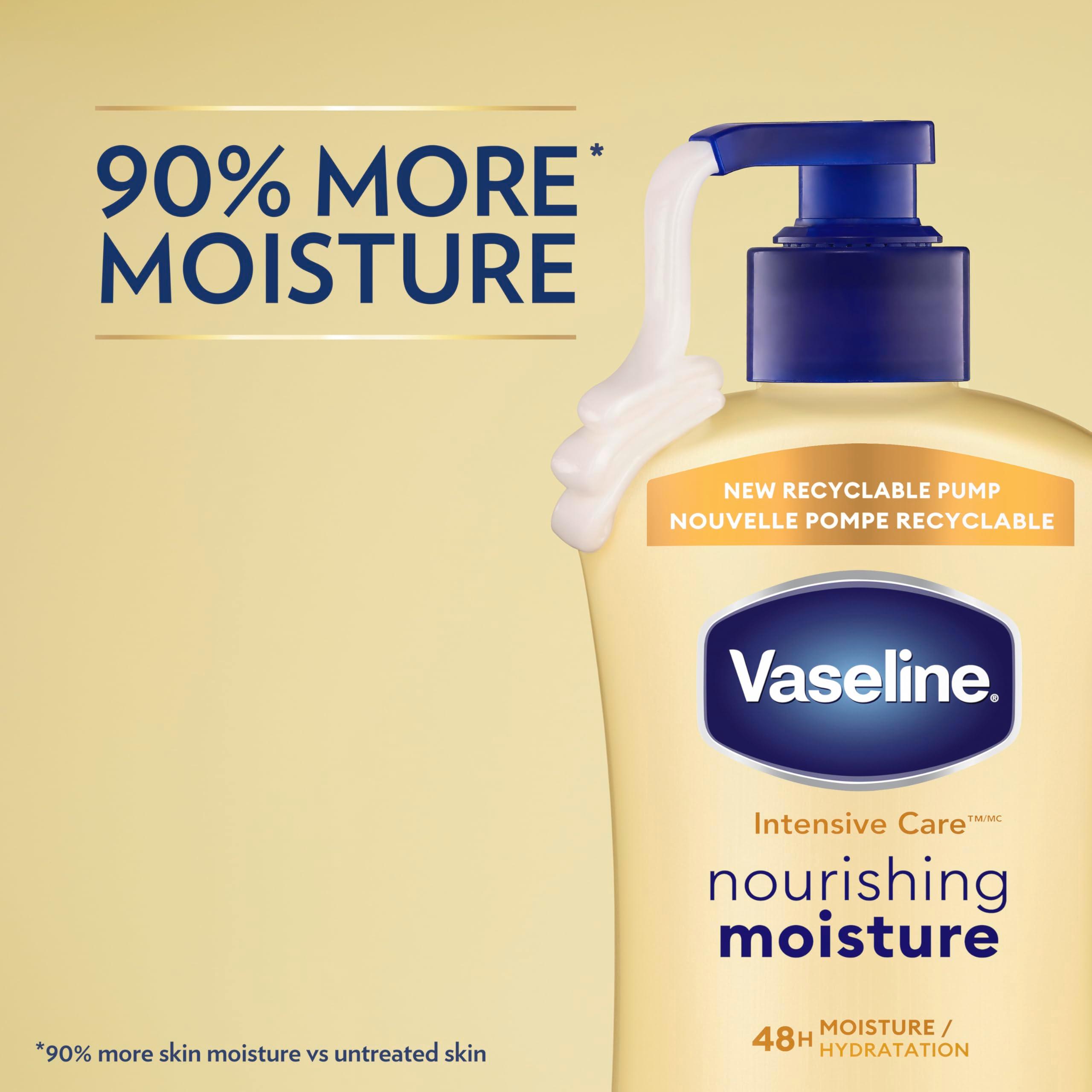 Vaseline Intensive Care Nourishing Moisture Body Lotion 3 Pk Made with Ultra-Hydrating Lipids + Pure Oat Extract for Dry Skin, for Nourished, Healthy-Looking Skin 20.3 oz - Image 6