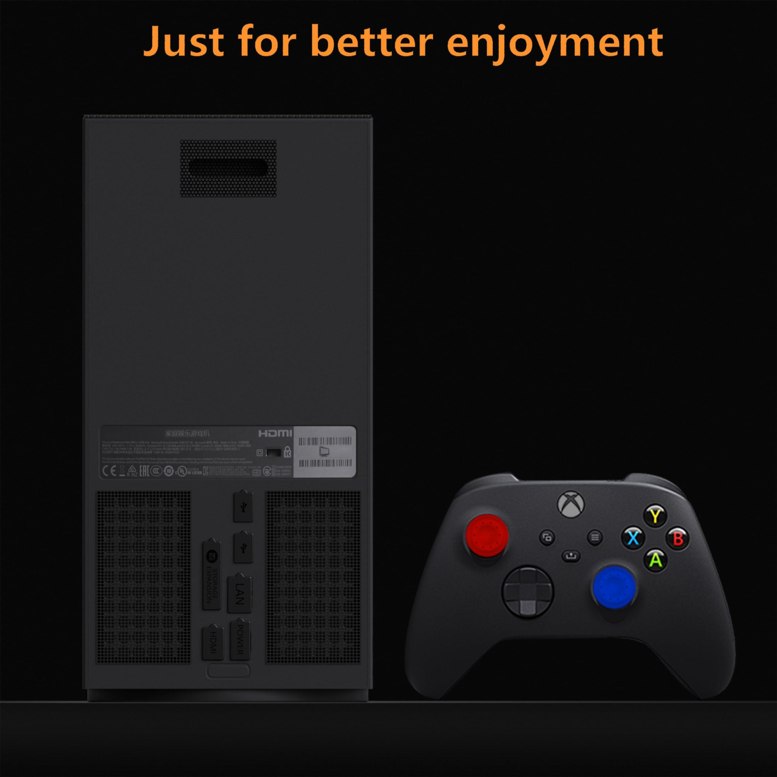 GAMSURFING Dust Filter for Xbox Series X Console- 8 Silicone Plugs and 4 PVC Meshs Set, Anti-Dust Vent Cover Dustproof Case X-Series X Accessories with 6 Thump Grip Caps for Xbox Controllers - Image 6