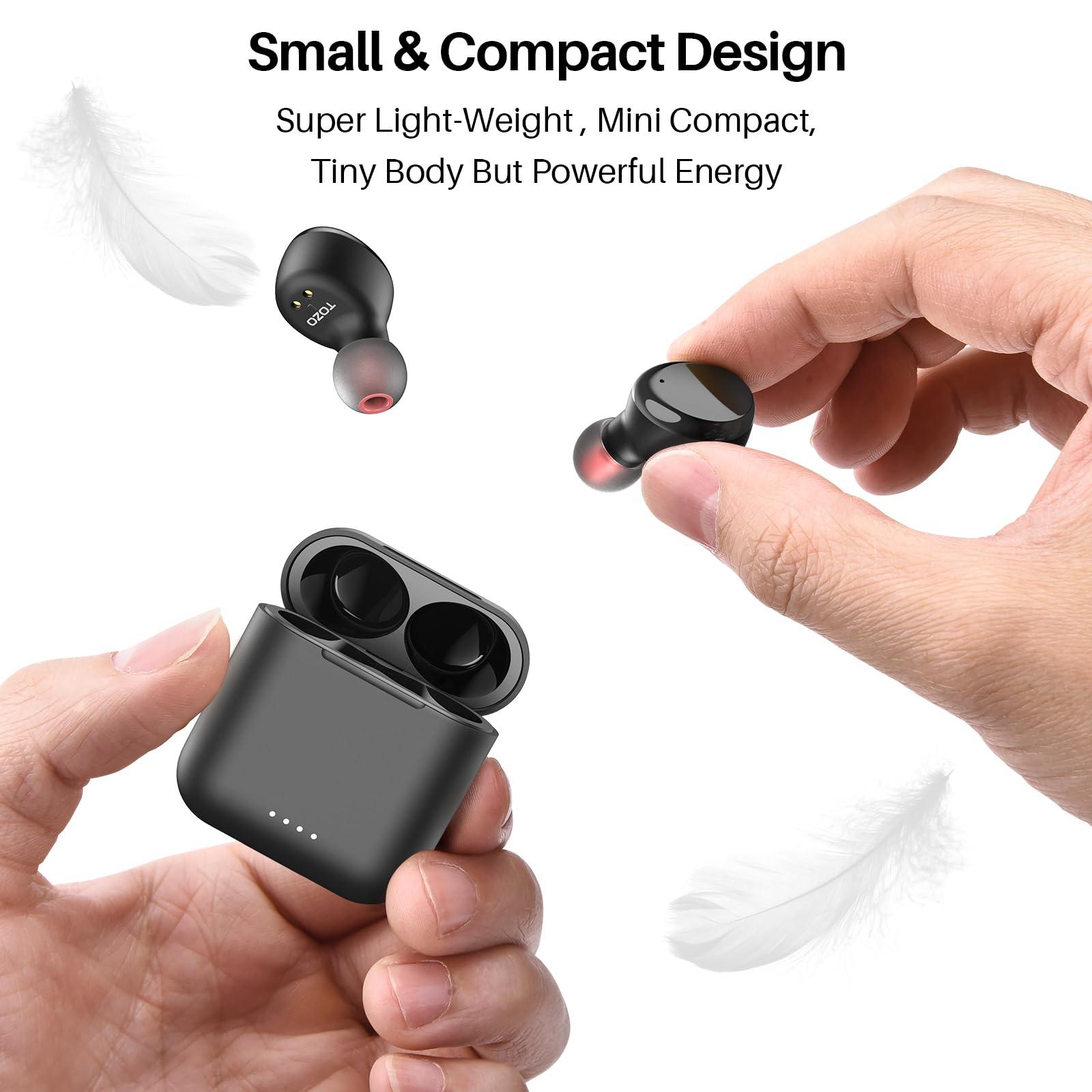 TOZO T6 True Wireless Earbuds Bluetooth 5.3 Headphones 50H Long Playtime, Wireless Charging Case, IPX8 Waterproof Stereo Earphones, Built-in Mic Calls, Headset Premium Deep Bass 32 Preset EQs via APP - Image 8