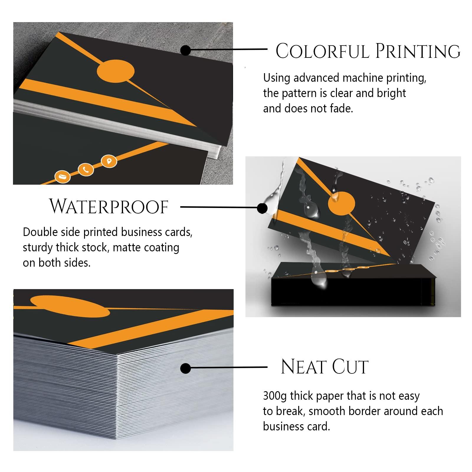 Custom Business Cards Personalized Business Cards for Small Business 300gsm Matte Paper Front & Back Sides Printed 3.5" x 2" - General Template - Image 5