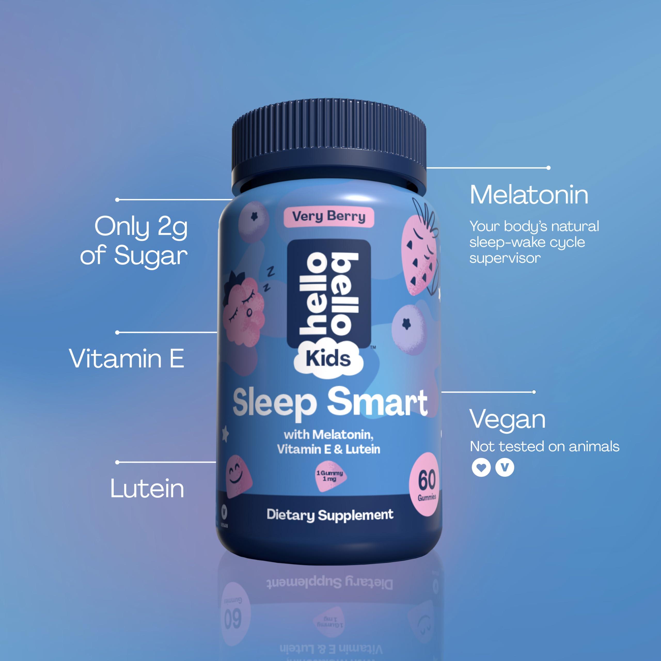 Hello Bello Kids’ Sleep Smart Vegan Gummies with 1mg Melatonin - Very Berry - 60ct - Image 5