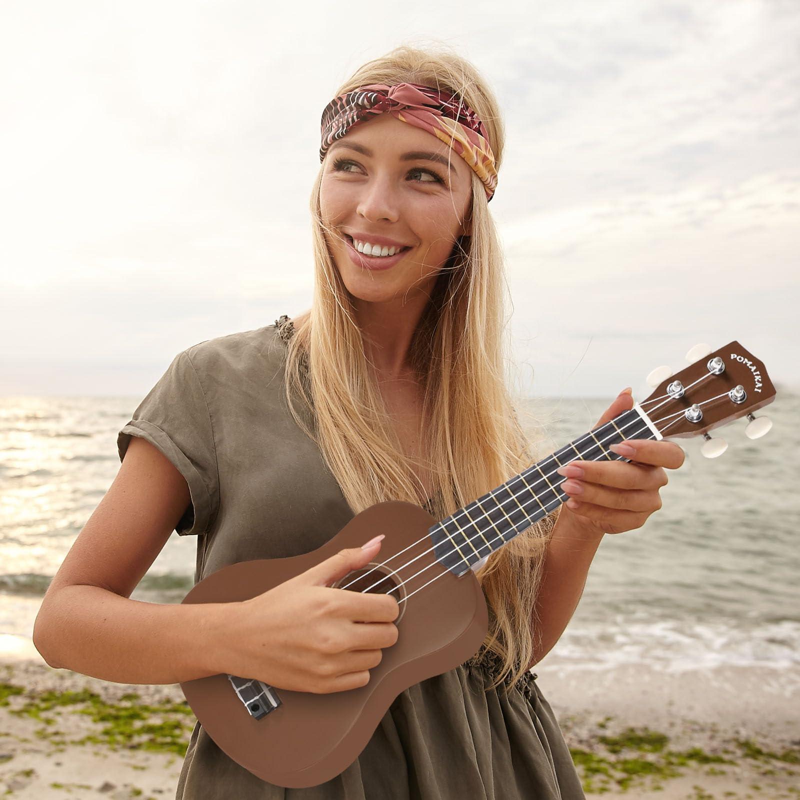 POMAIKAI Soprano Wood Ukulele Starter Ukelele Hawaii Guitar 21 Inch for Beginners and Students(Brown) - Image 8