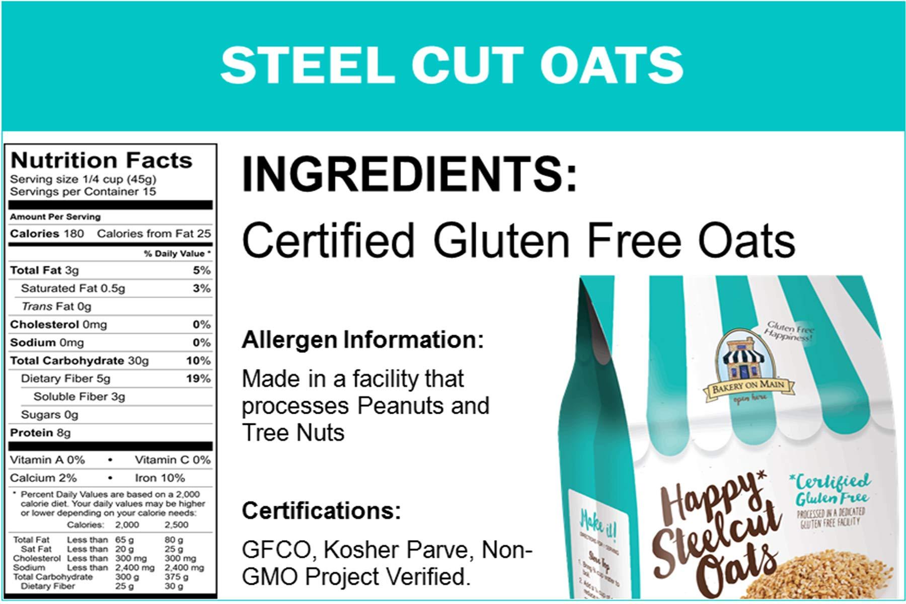 Bakery On Main Steel Cut Oats - Gluten Free, Non-GMO Project Verified, Purity Protocol, Kosher, Resealable Bag, 24oz (Pack of 2) - Image 2