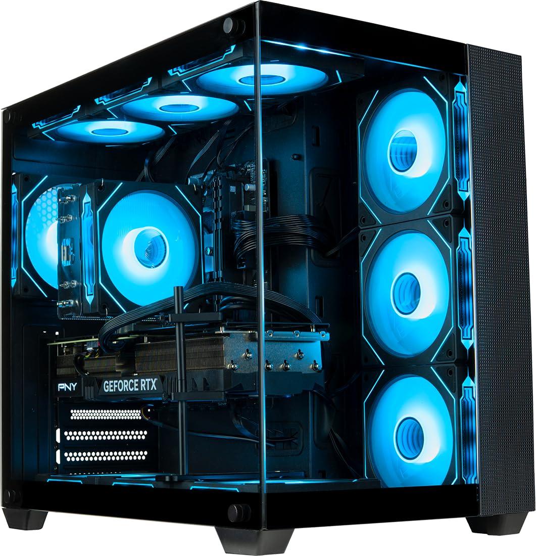 Panorama XL RTX 5090 Gaming Desktop PC - AMD Ryzen 7 9800X3D, 64GB DDR5 5600 RAM, 2TB NVMe Gen4 SSD, WiFi 6E + BT 5.4, HDMI, RJ45, Windows 11 Pro - Best 2025 RGB Prebuilt Tower Computer for Gamers